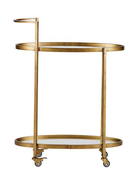 Trolley Push Push trolley metaal antique brass