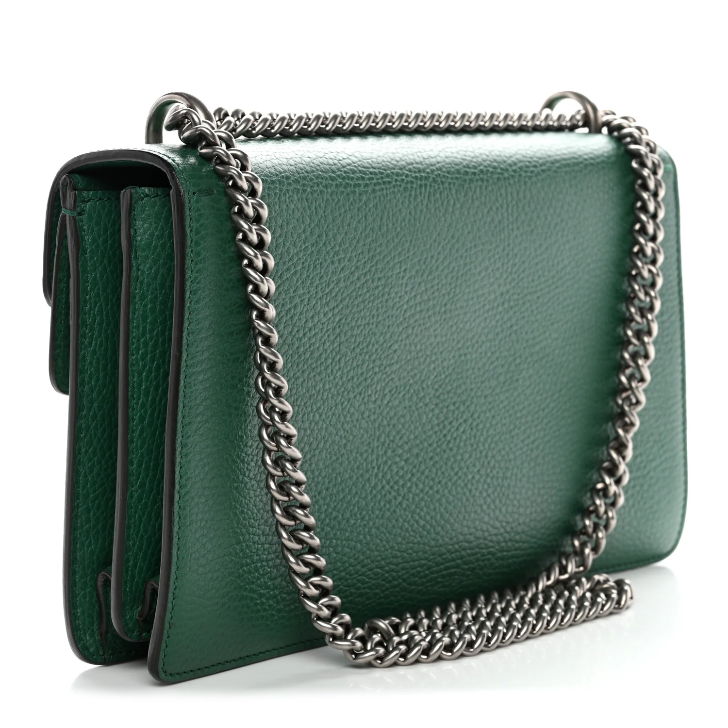 Pebbled Calfskin Small Dionysus Shoulder Bag Emerald - Top Club