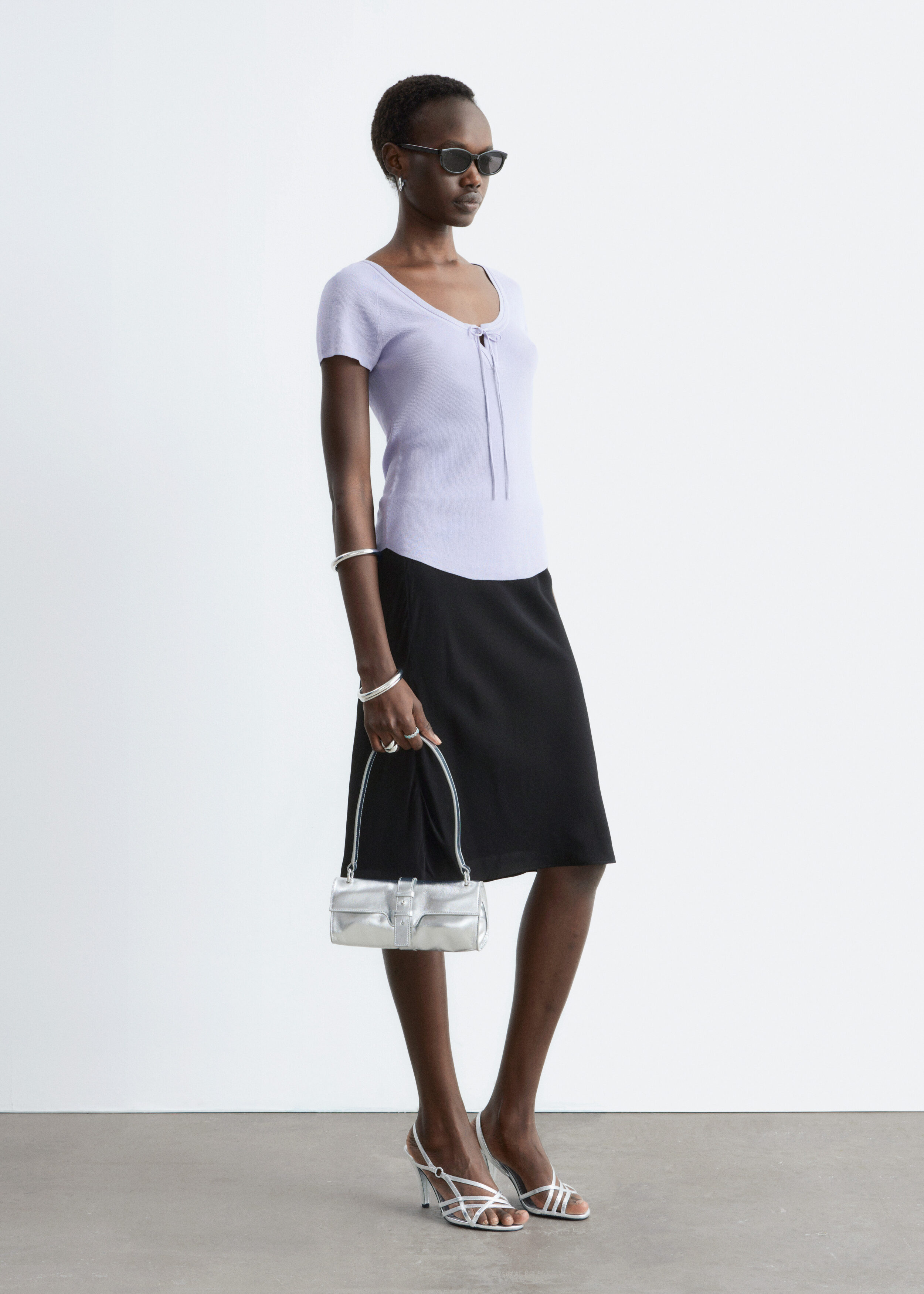 & Other Stories KNEE-LENGTH SLIP SKIRT