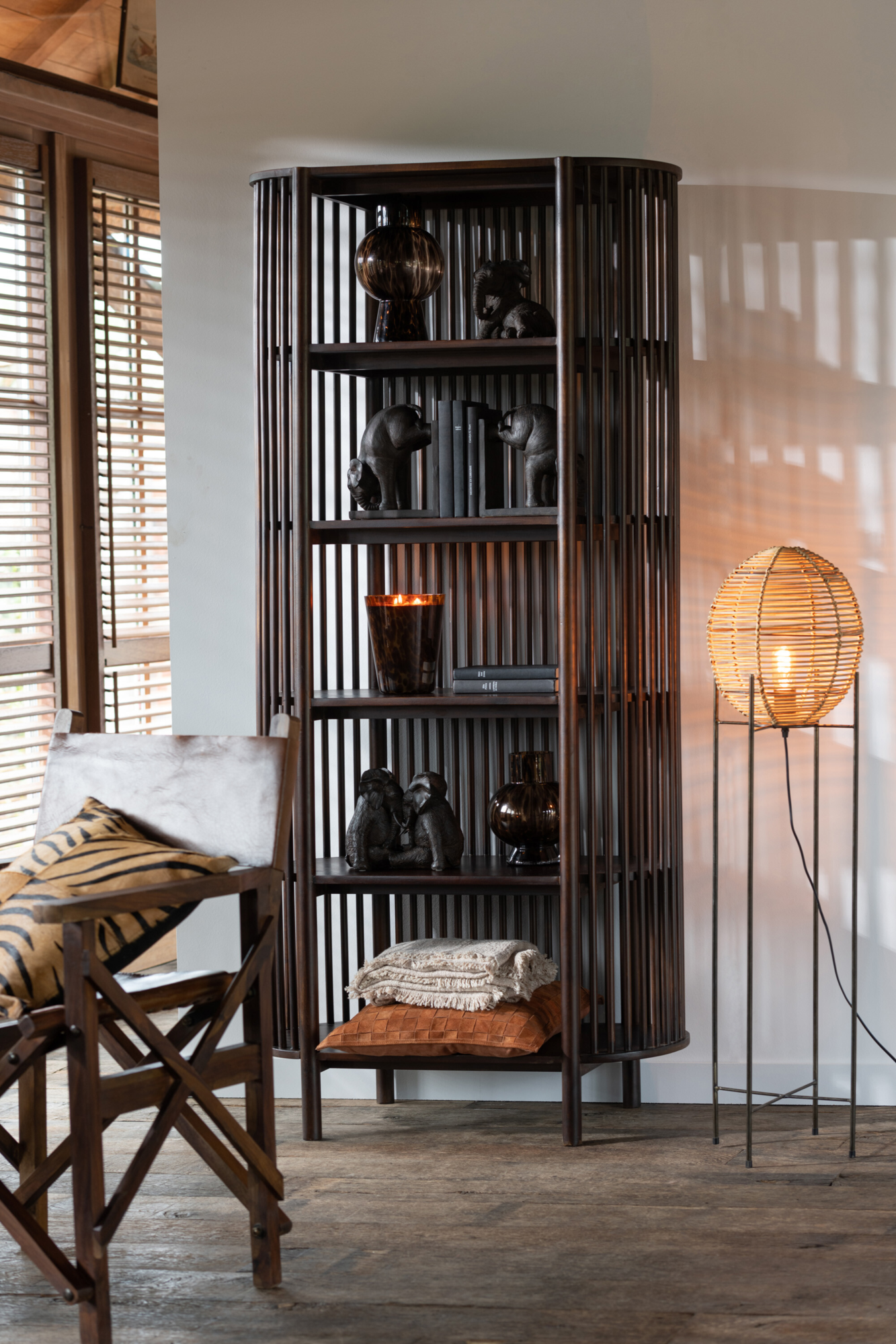 Wandkast Carry mangohout donkerbruin