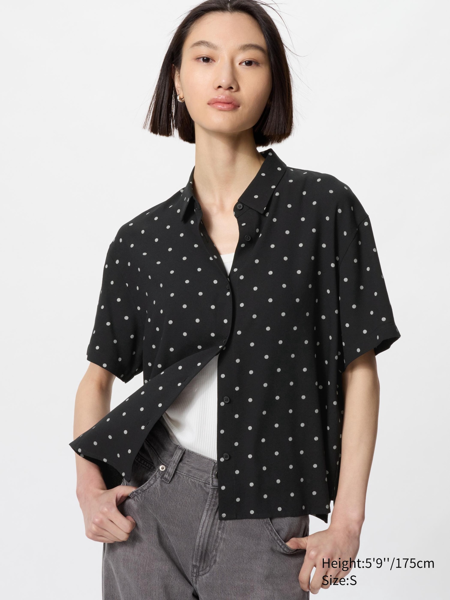 Rayon Short Sleeve Blouse