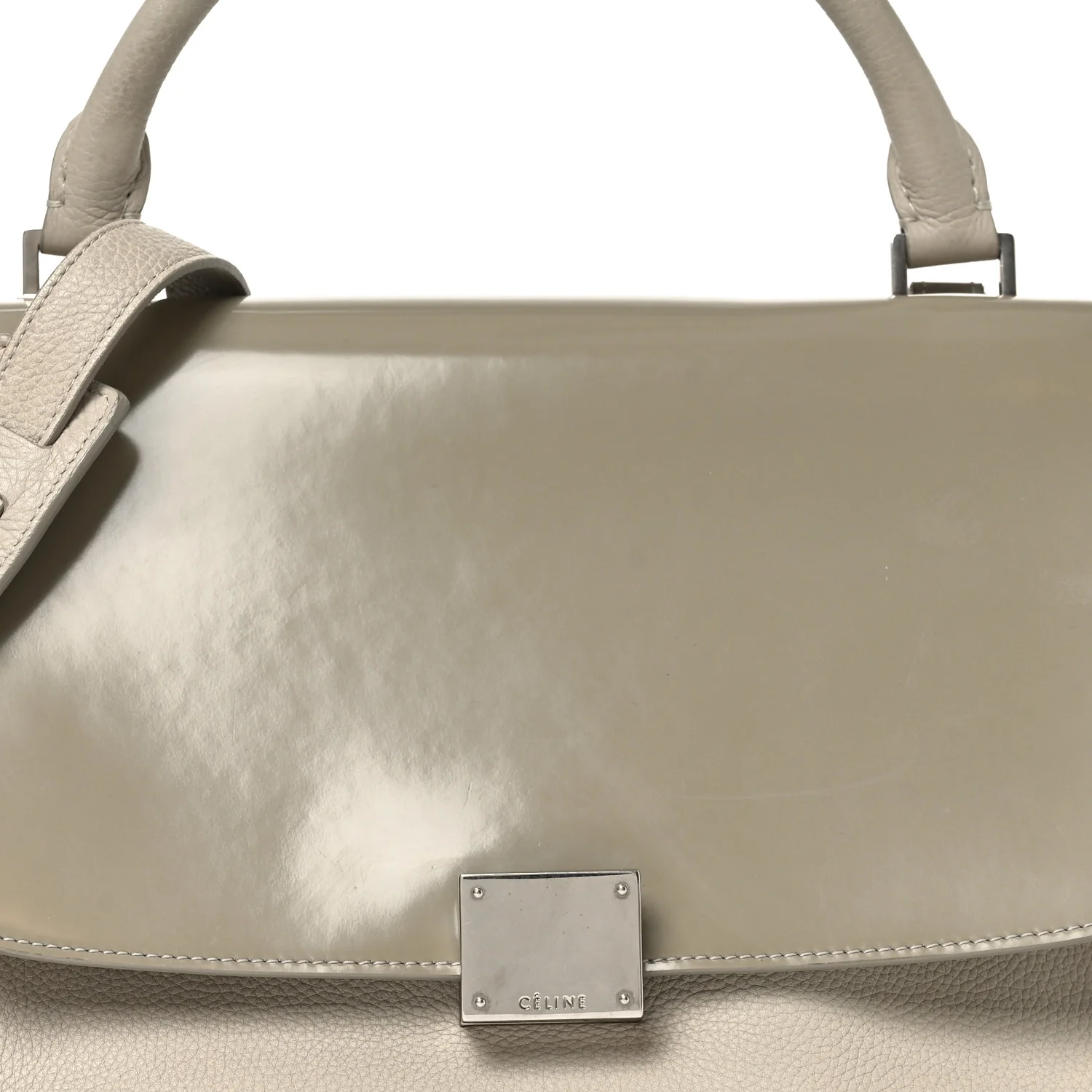 Spazzolato Calfskin Nubuck Small Trapeze Quartz - Top Club