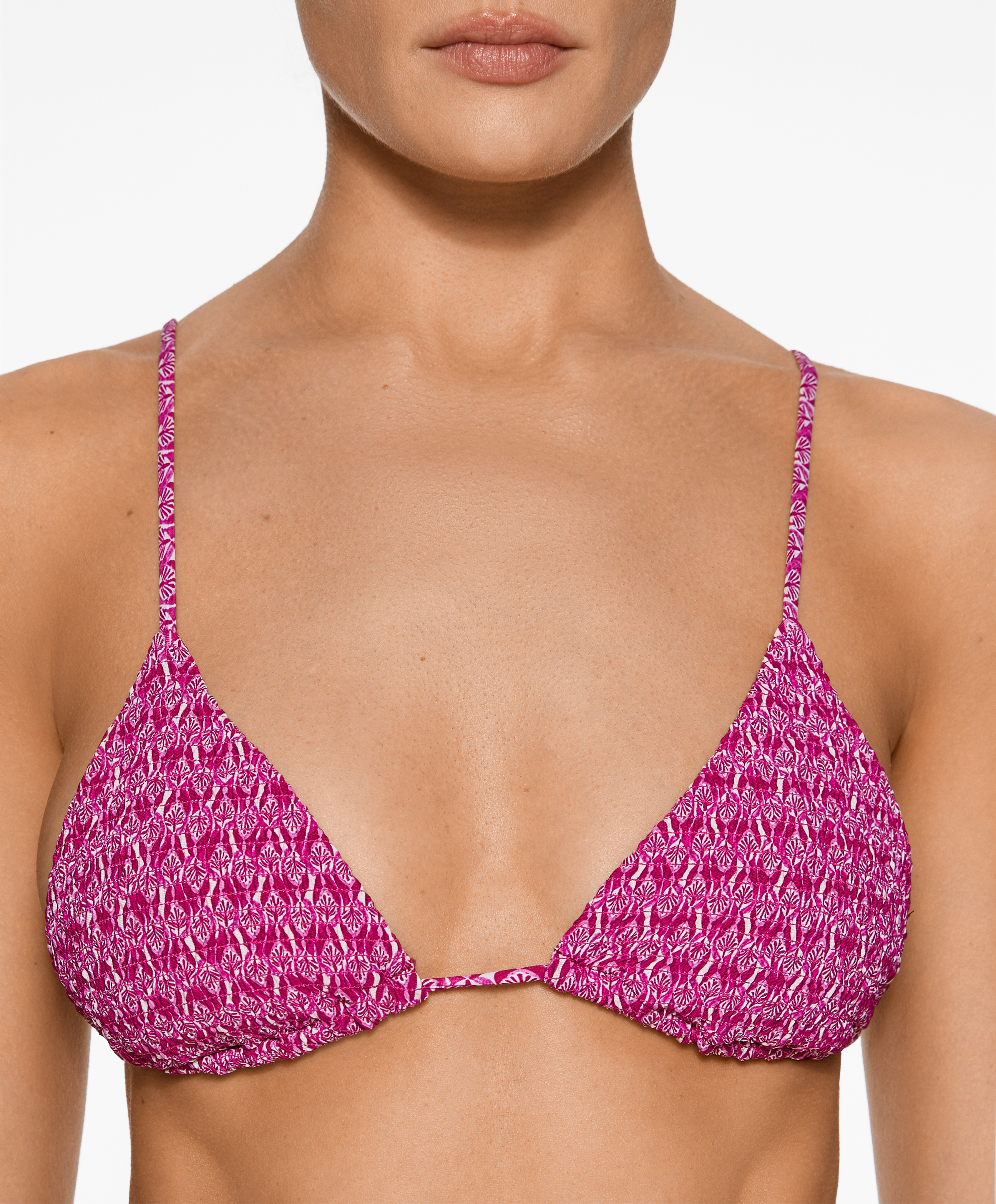 OYSHO Smock stamp print triangle bikini top