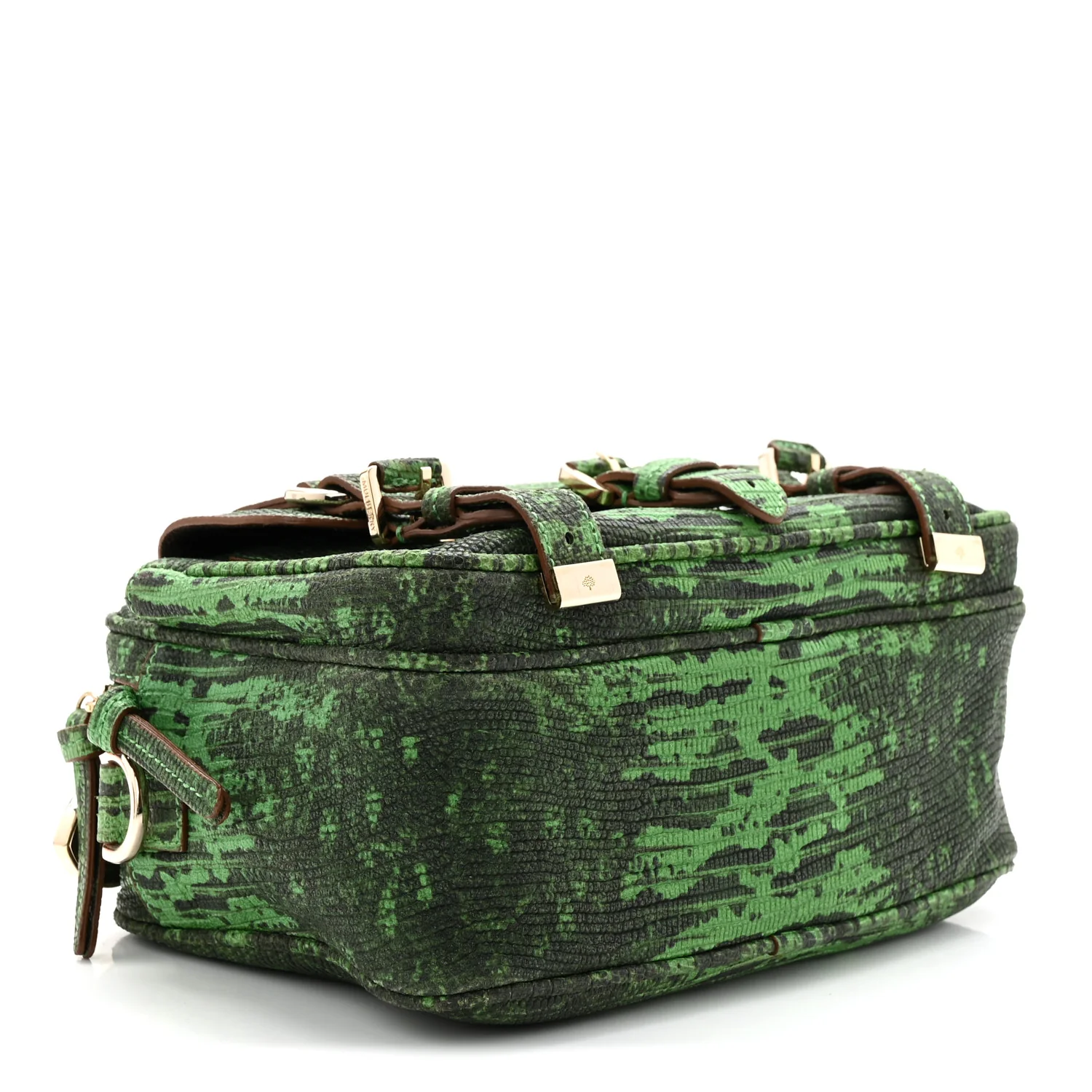 Lizard Print Camera Bag Grass Green - Top Club