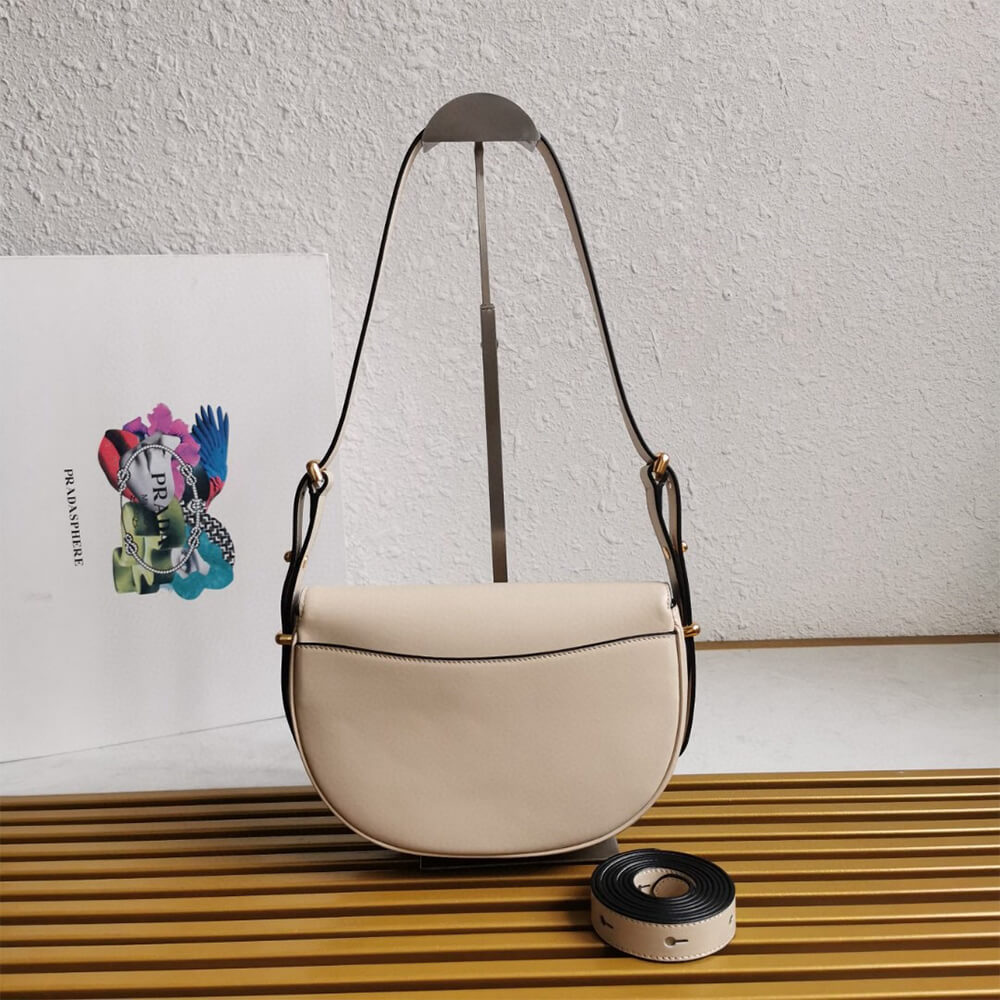 Prada Arque leather shoulder bag with flap - Top Club