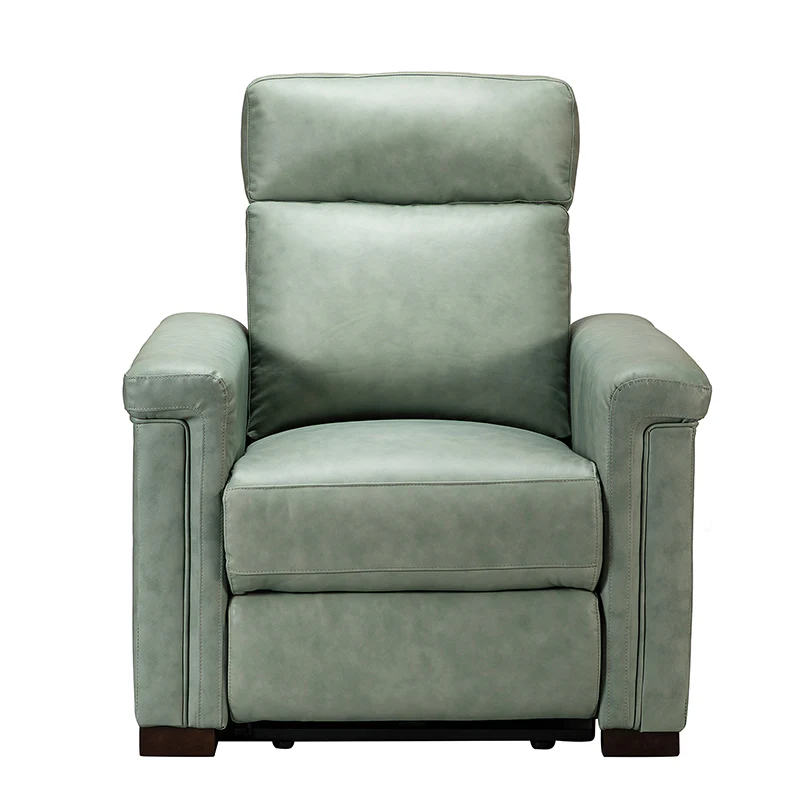 Lea 36.02" Wide Genuine Leather Power Recliner