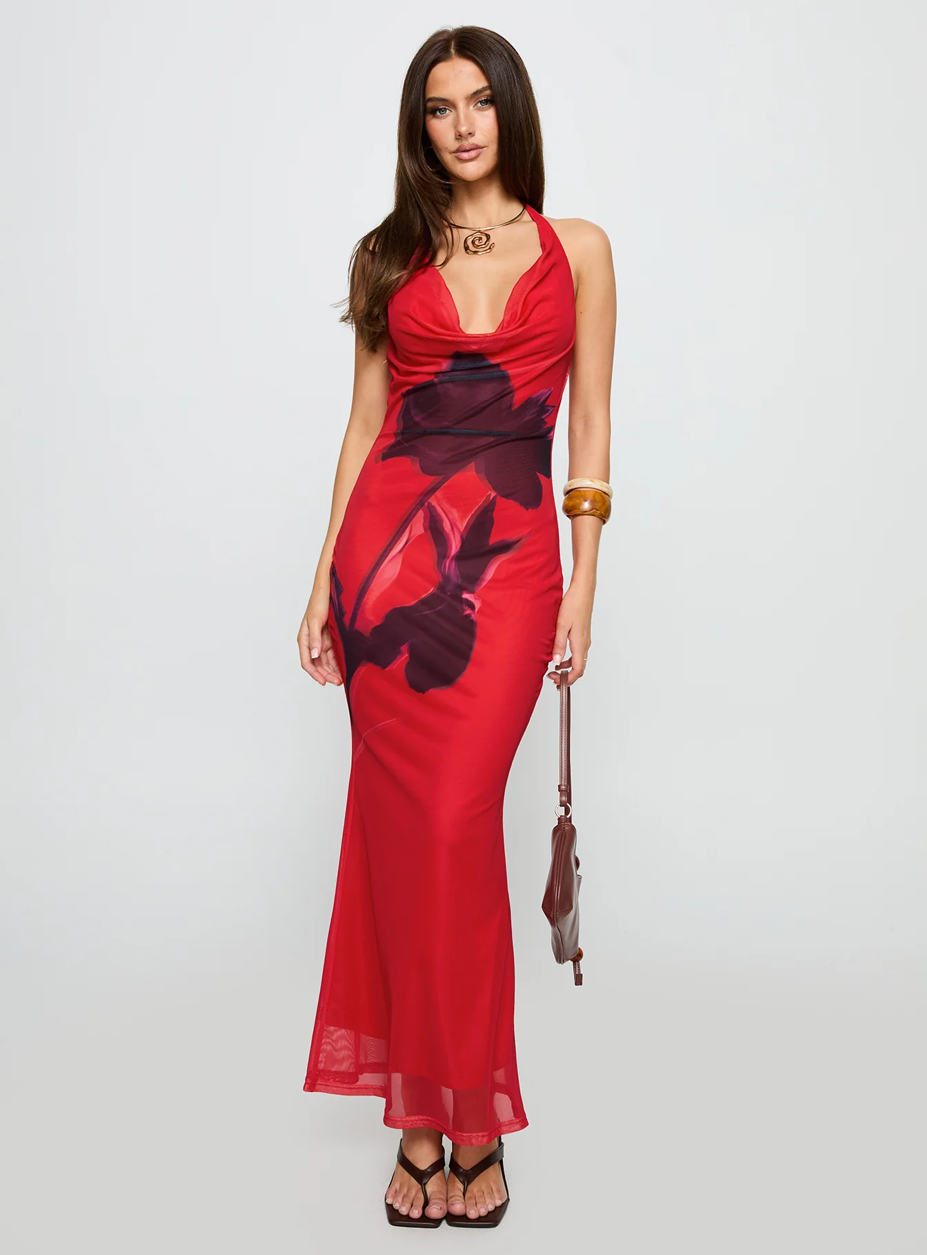 Bittersuite Cowl Maxi Dress Multi