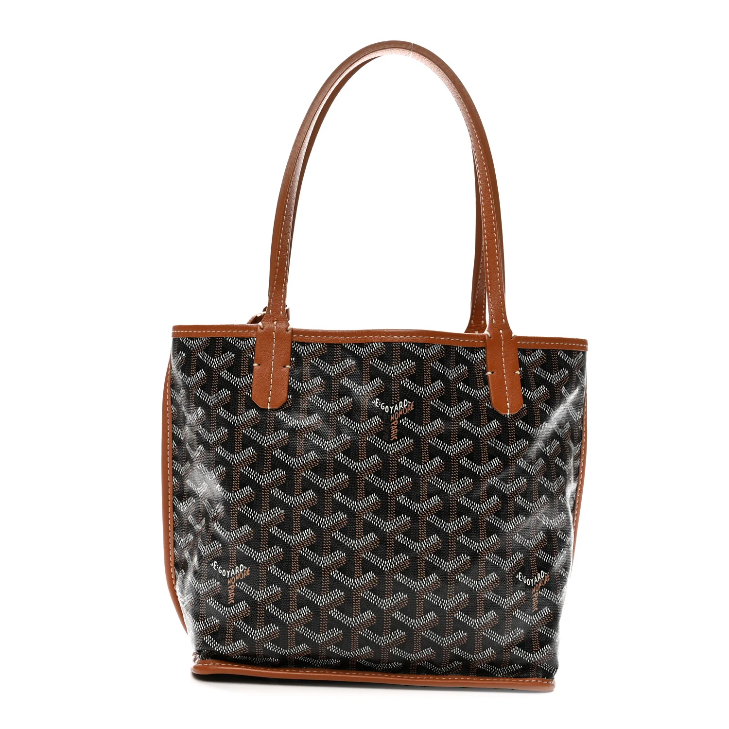 Goyardine Reversible Mini Anjou Black Gold - Top Club