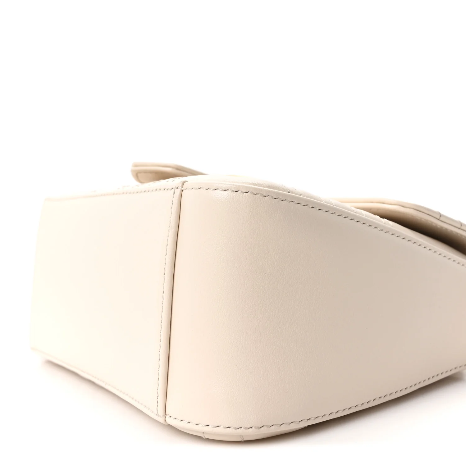 Calfskin Matelasse Mini GG Marmont Top Handle Shoulder Bag White - Top Club