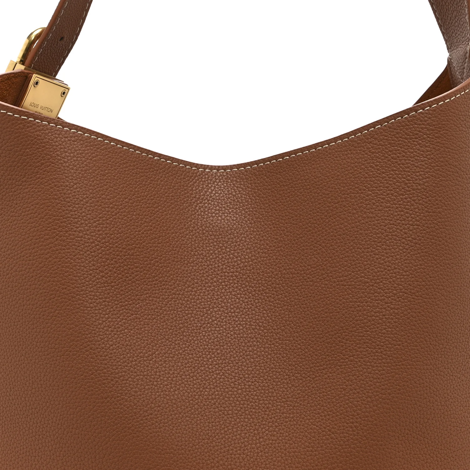Grained Calfskin Low Key Hobo MM Cognac - Top Club