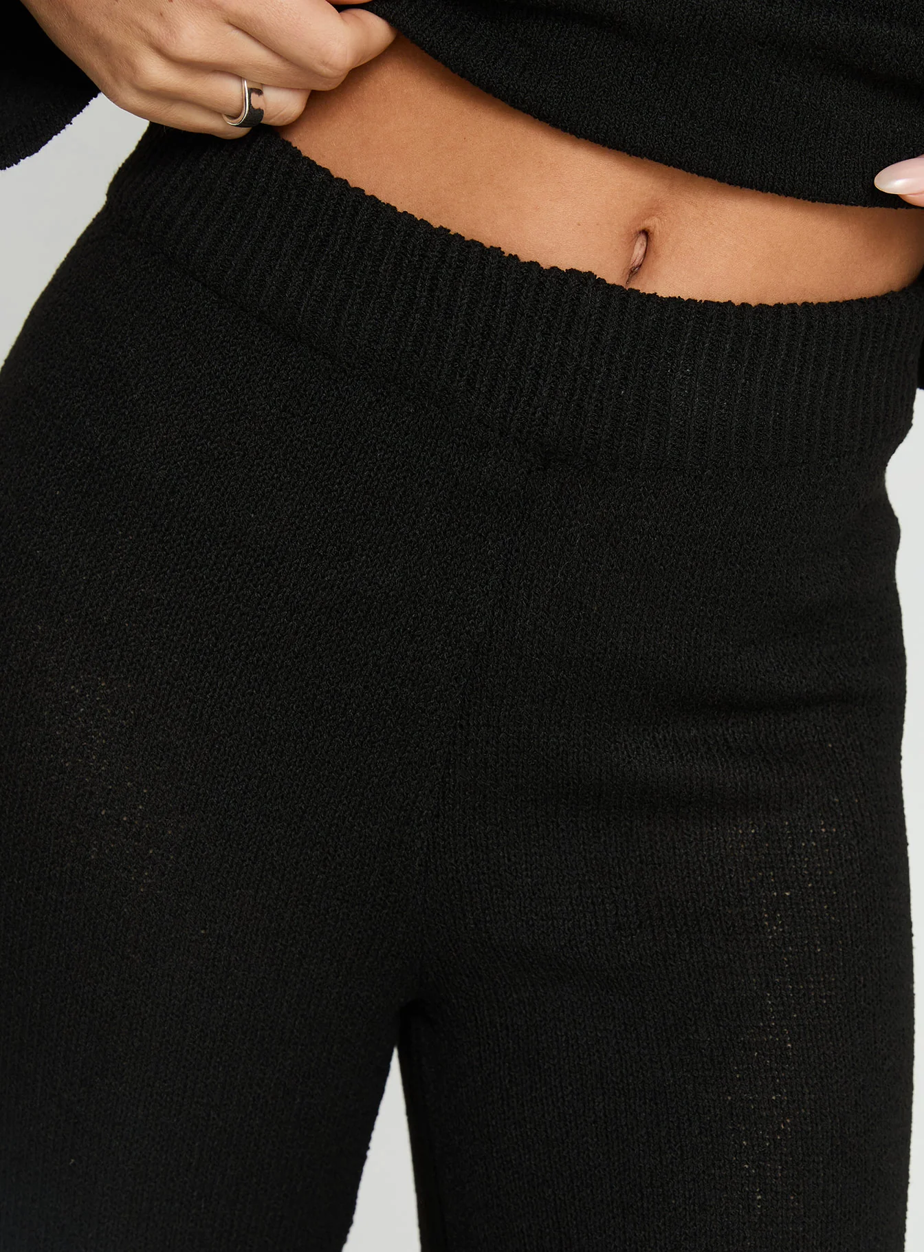 Jaede Knit Pants Black