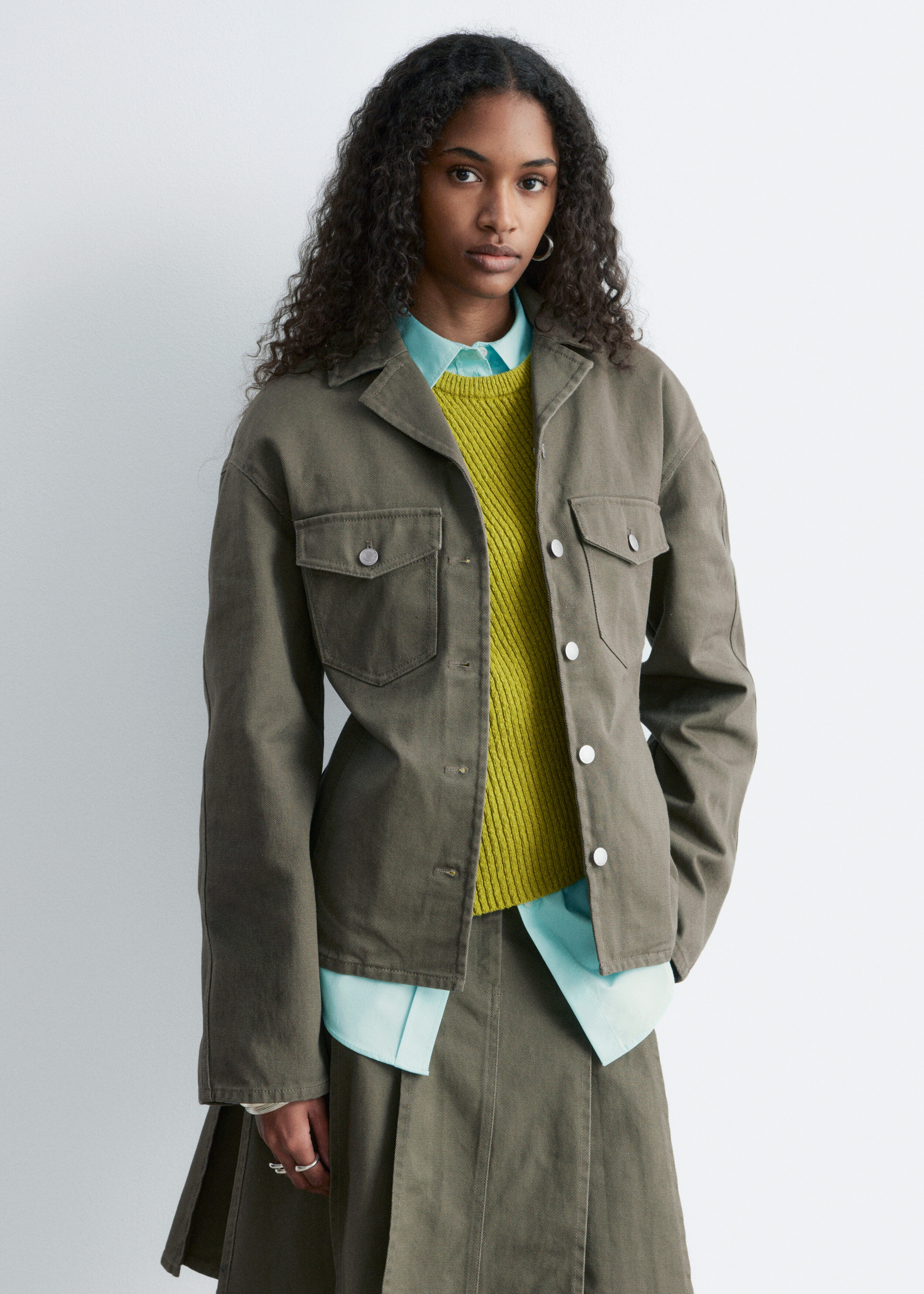 & Other Stories TAPERED COTTON JACKET