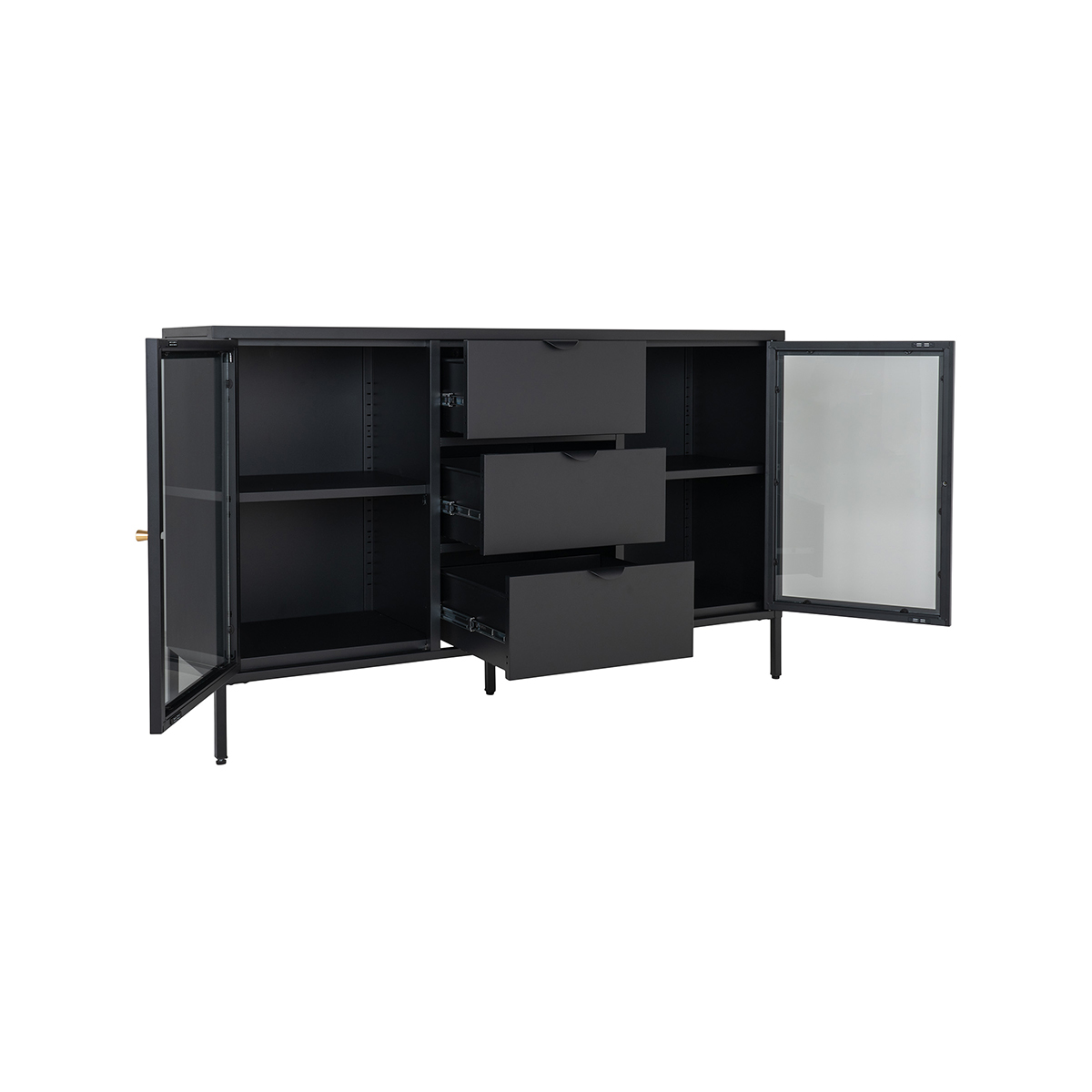Sideboard James metaal Zwart