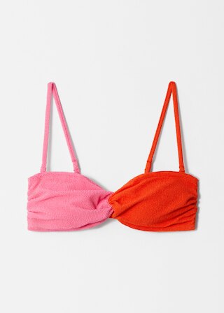& Other Stories TEXTURED BANDEAU BIKINI TOP