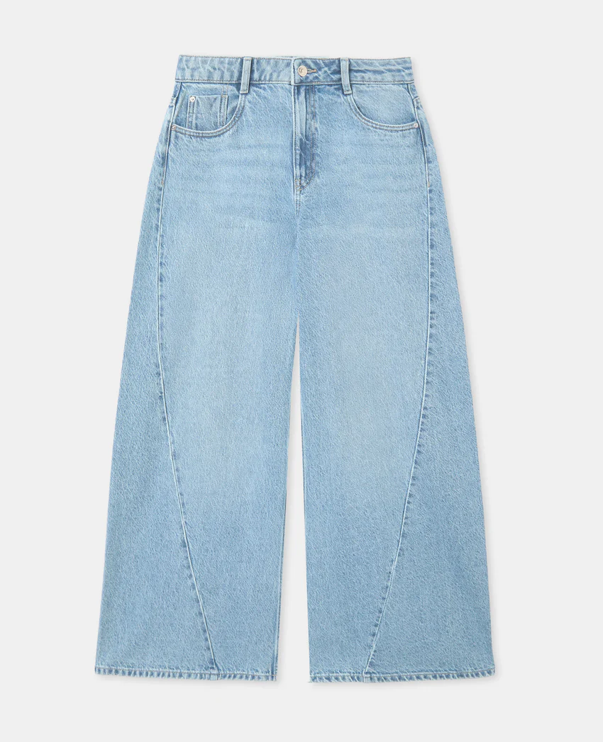 Pimkie Jean extra wide taille haute avec jeux de coutures