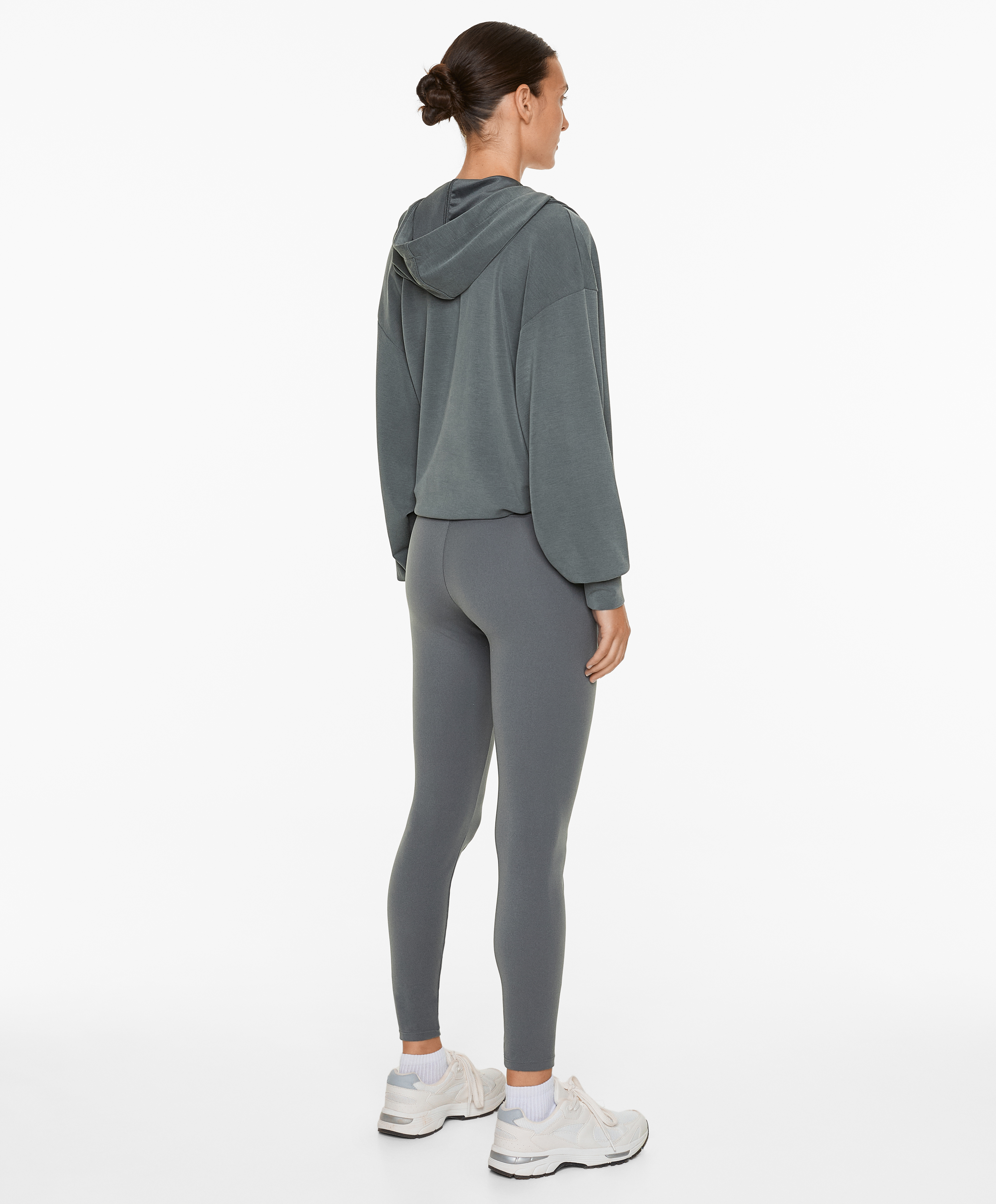 OYSHO Hooded wrap sweatshirt with modal