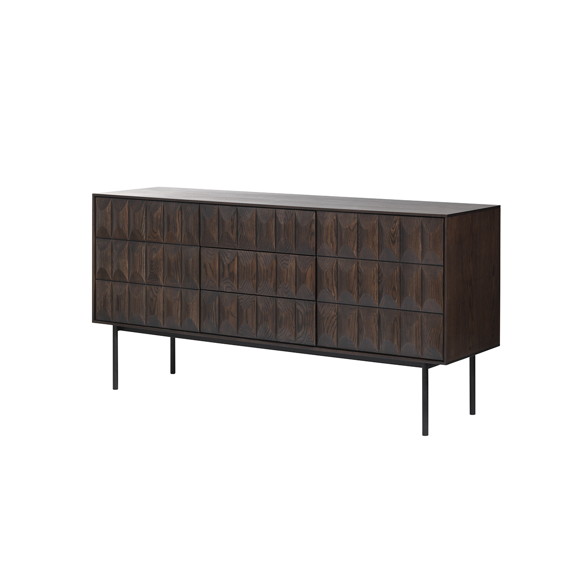 Vanja houten sideboard donkerbruin - 160 x 45 cm