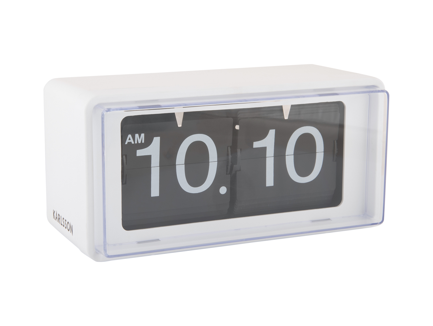 Wandklok Retro Boxed Flip - Wit
