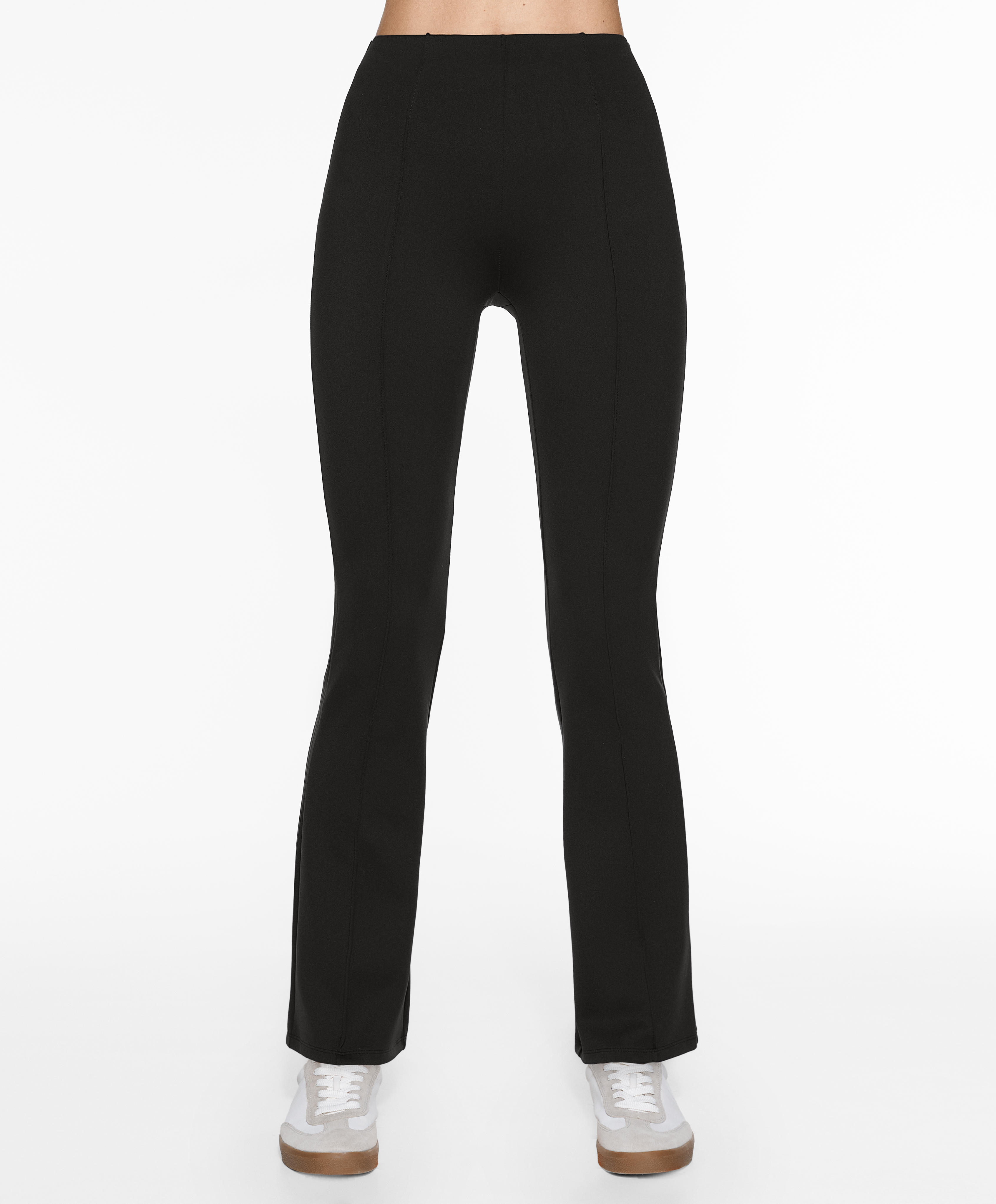 OYSHO Neoprene-effect flare trousers