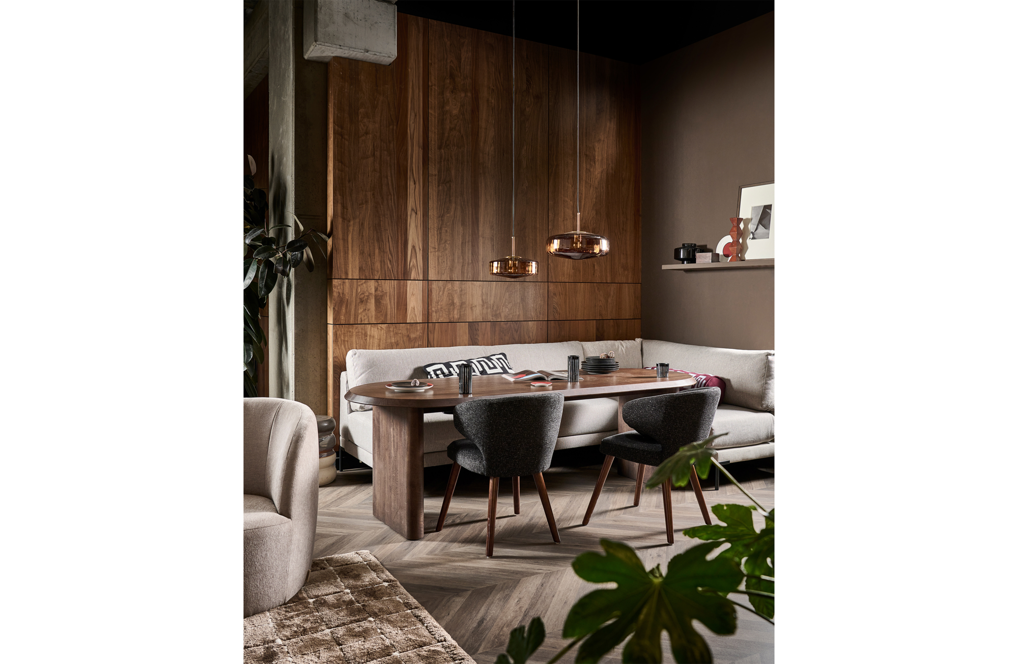 Eetbank Couple hoekelement - rechts Eetbank Couple hoekelement rechts - taupe