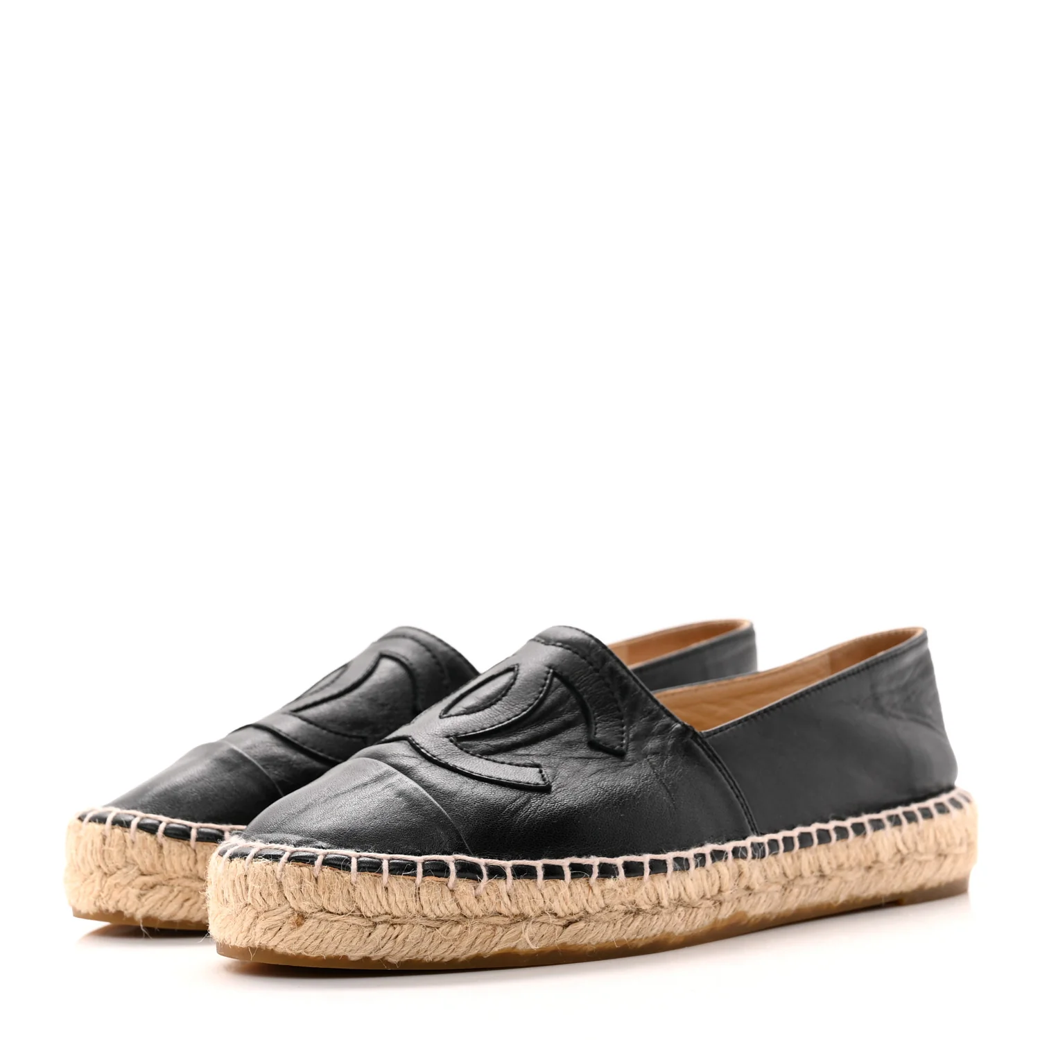 Lambskin CC Espadrilles 36 Black - Top Club