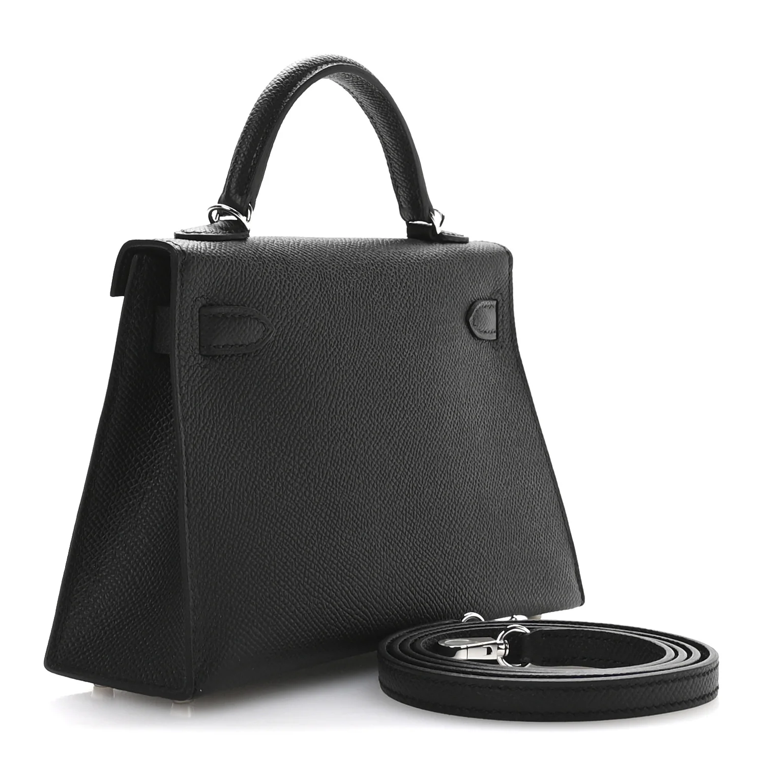 Epsom Mini Kelly Sellier 20 Black - Top Club