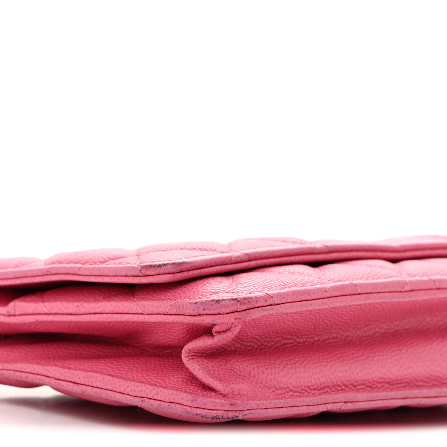 Caviar Quilted Wallet on Chain WOC Pink - Top Club