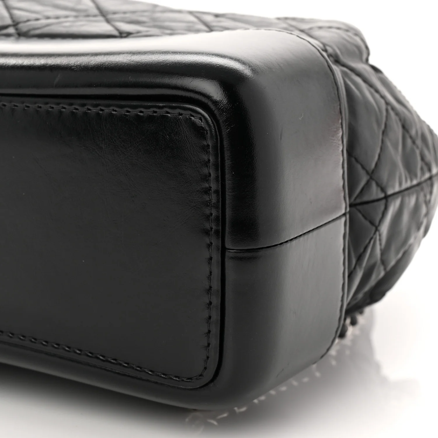 Aged Calfskin Quilted Small Gabrielle Backpack Black - Top Club