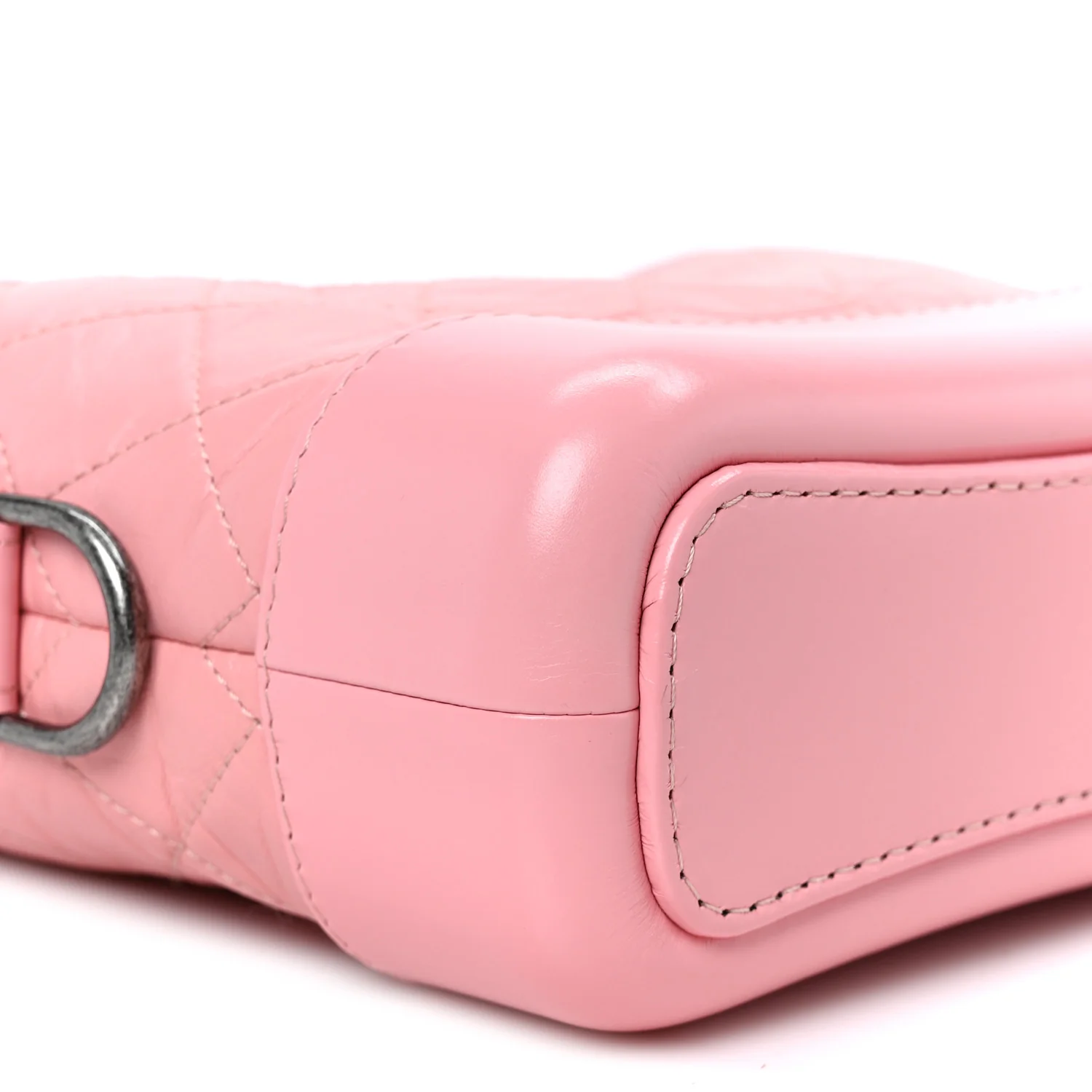 Aged Calfskin Quilted Small Gabrielle Hobo Pink - Top Club