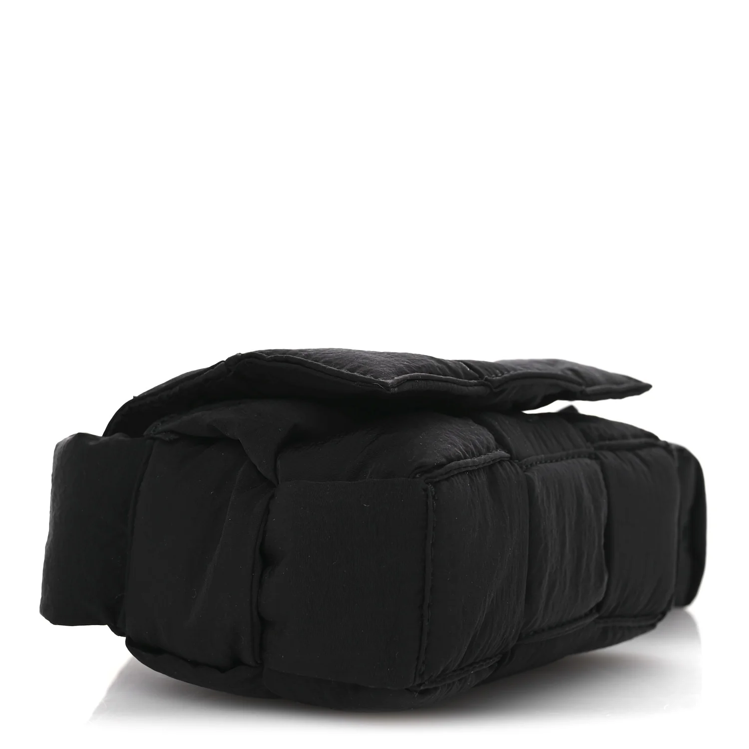 Nylon Intrecciato Padded Tech Candy Cassette Bag Black - Top Club