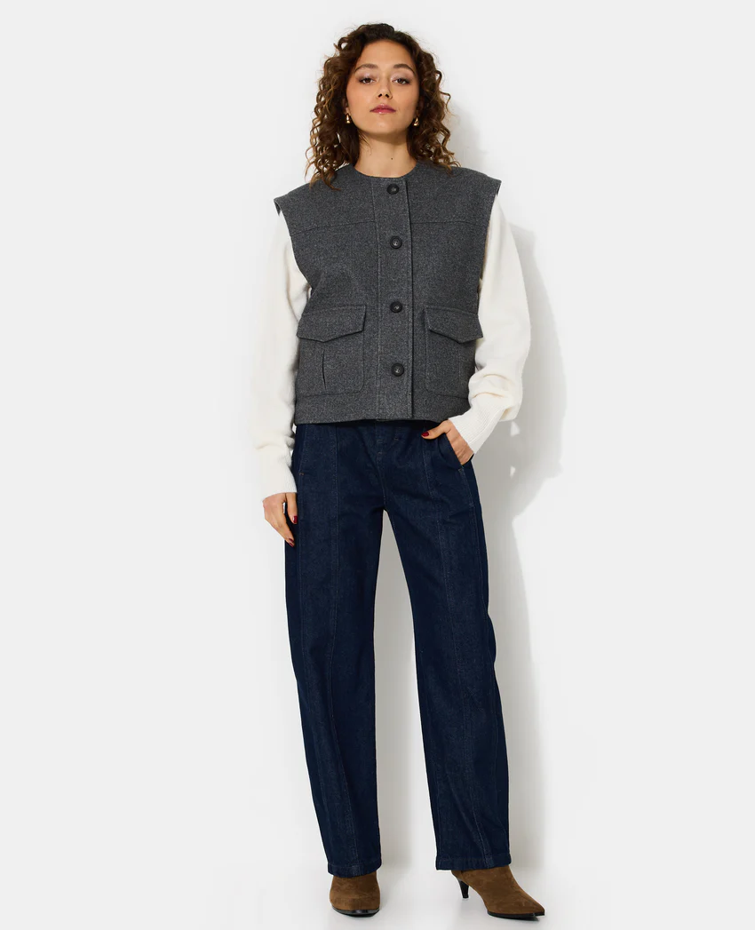 Pimkie Veste sans manches effet drap de laine