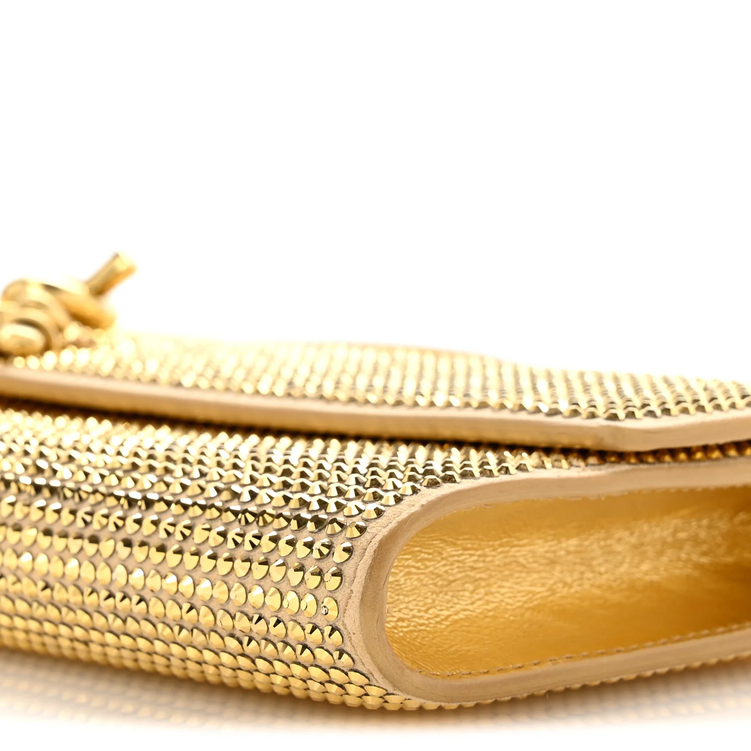 Nappa Crystal Long Andiamo Top Handle Clutch Porridge - Top Club