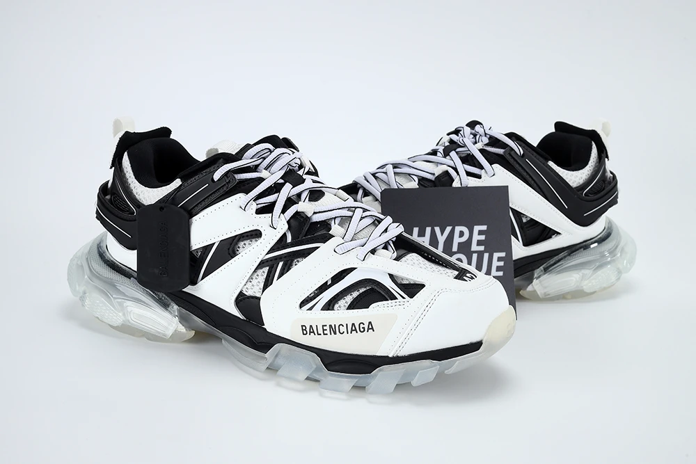 BALENCIAGA TRACK NON-LED SNEAKER LUMINOUS WHITE BLACK - Sneaker Replica Workshop