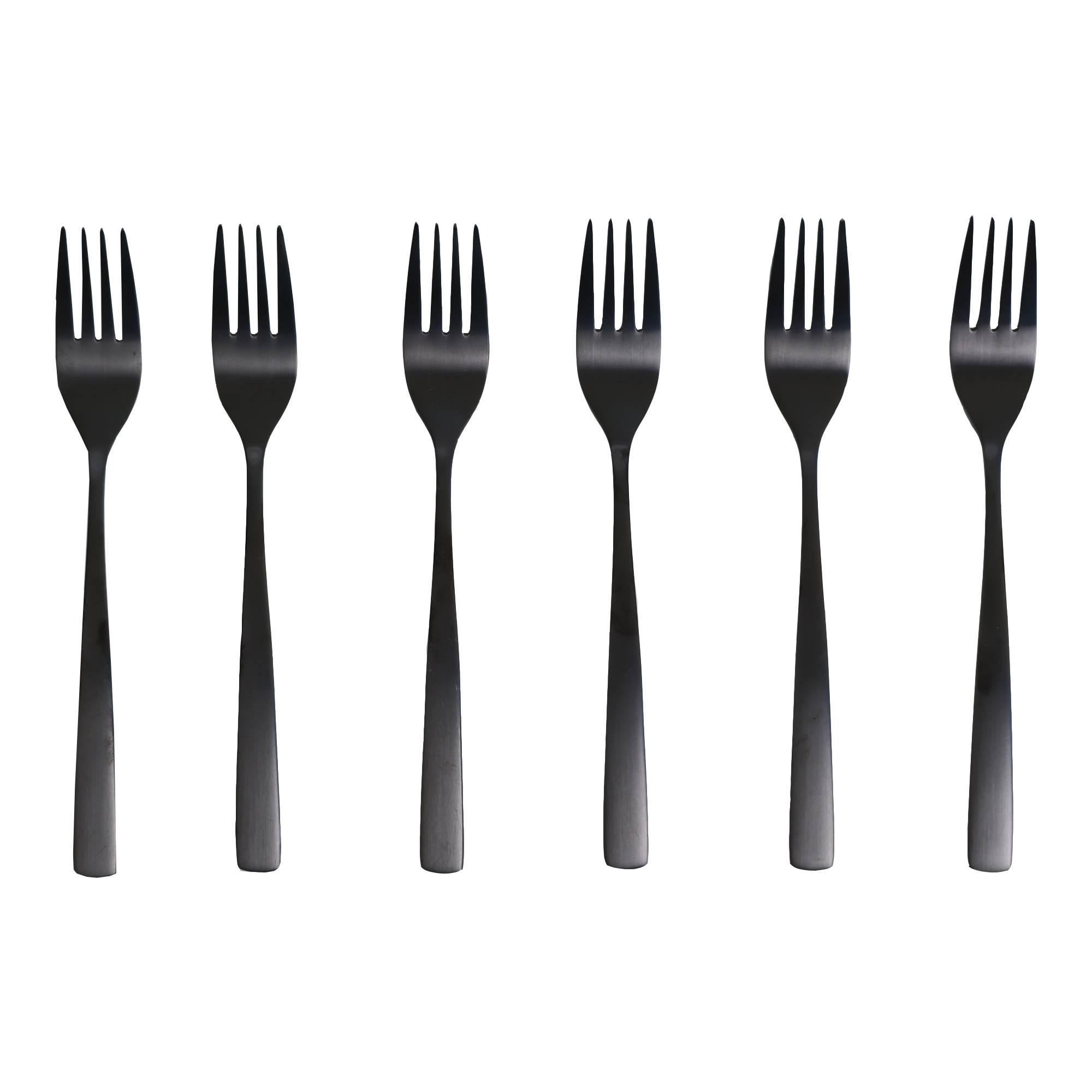 Gebaksvorkjes Noma zwart - set van 6