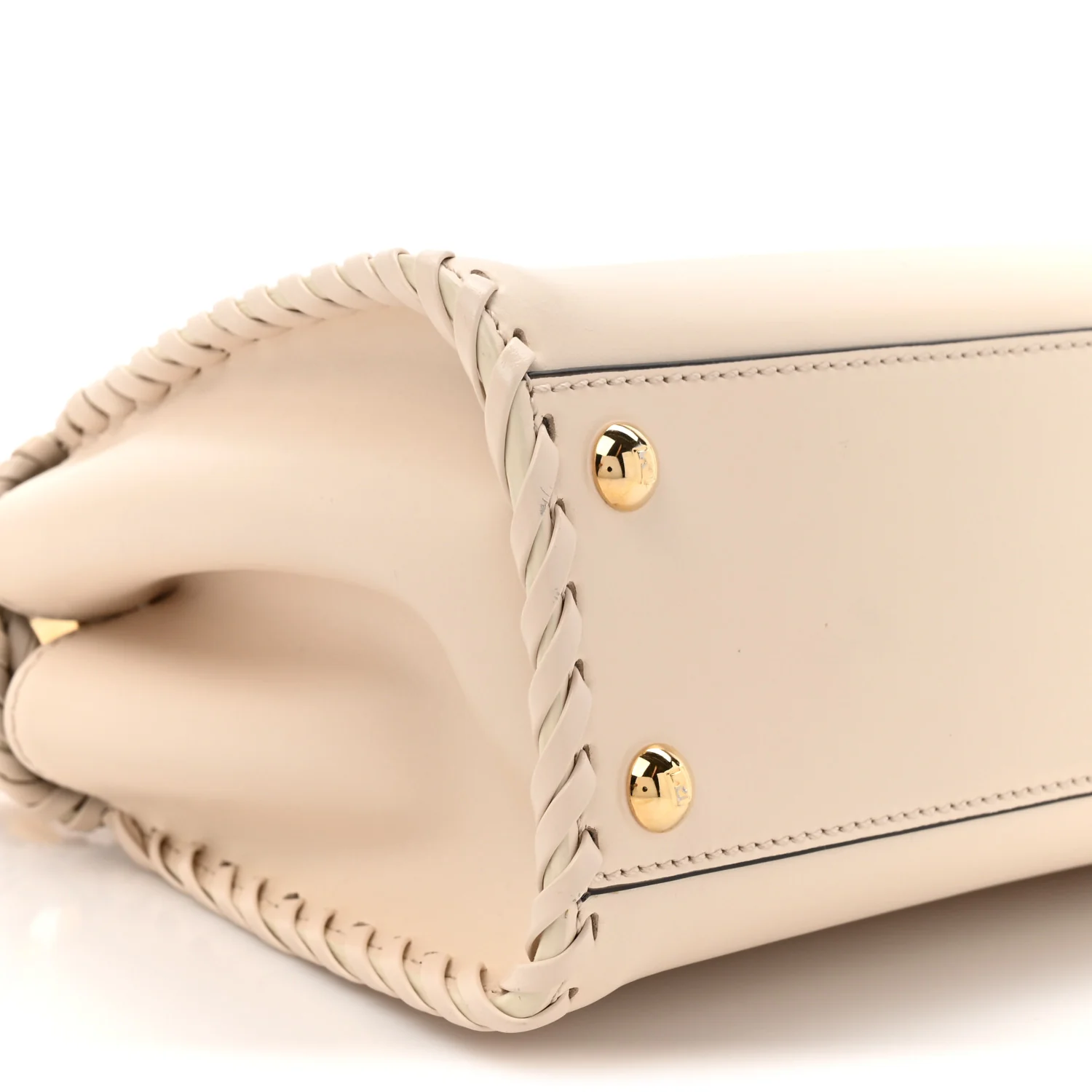 Nappa Interlace Mini Peekaboo Iconic Satchel Camelia - Top Club