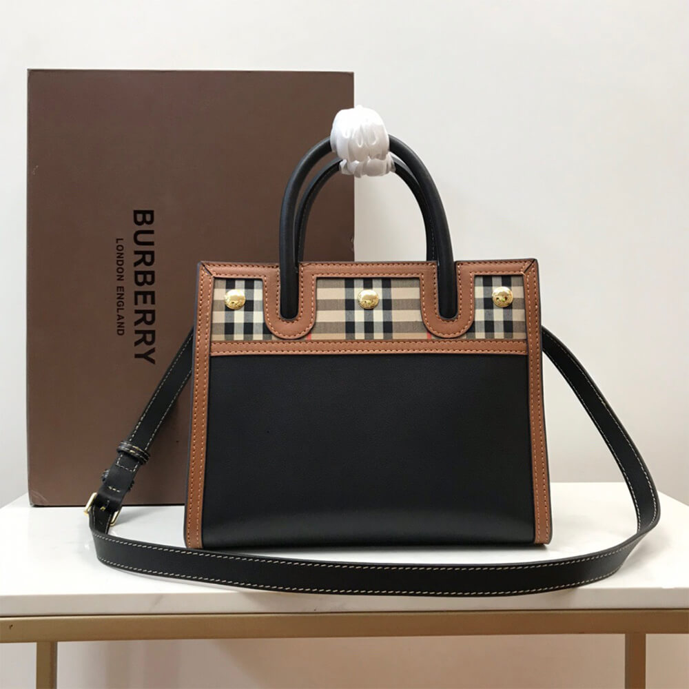 Mini Vintage Check Two Handle Title Bag - Top Club