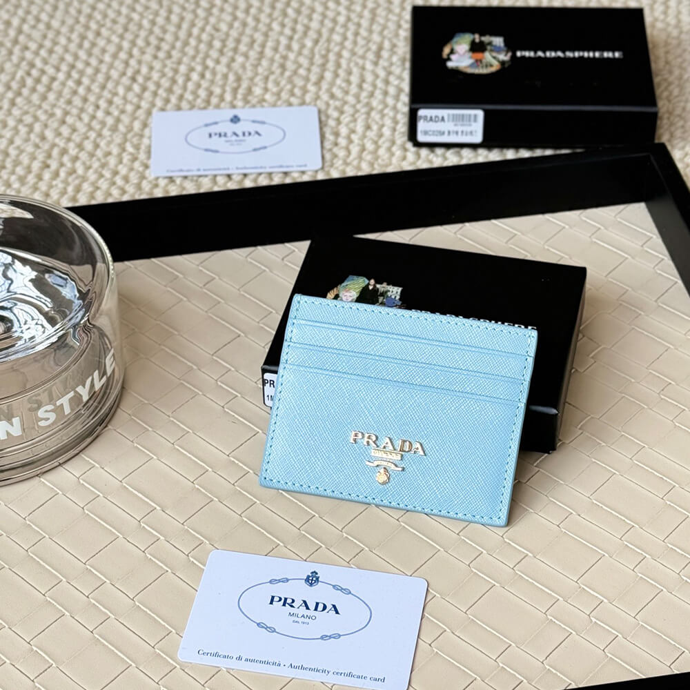 Prada Saffiano Leather Card Holder - Top Club