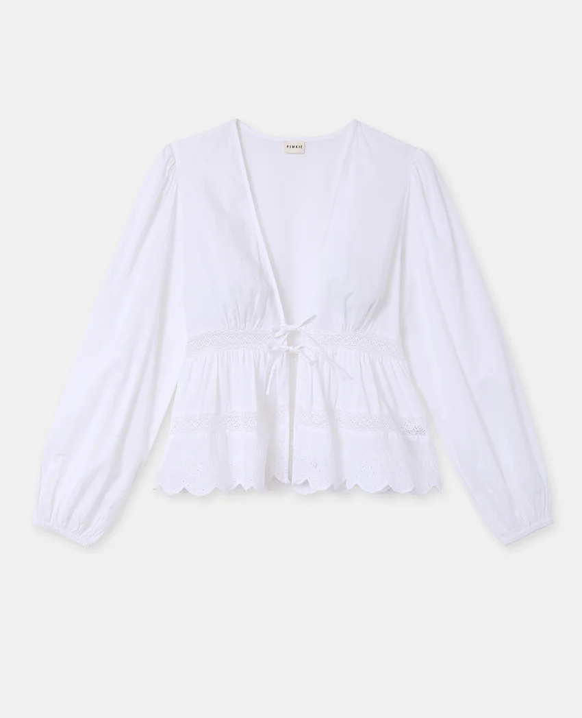 Pimkie Blouse avec dentelle et nouettes