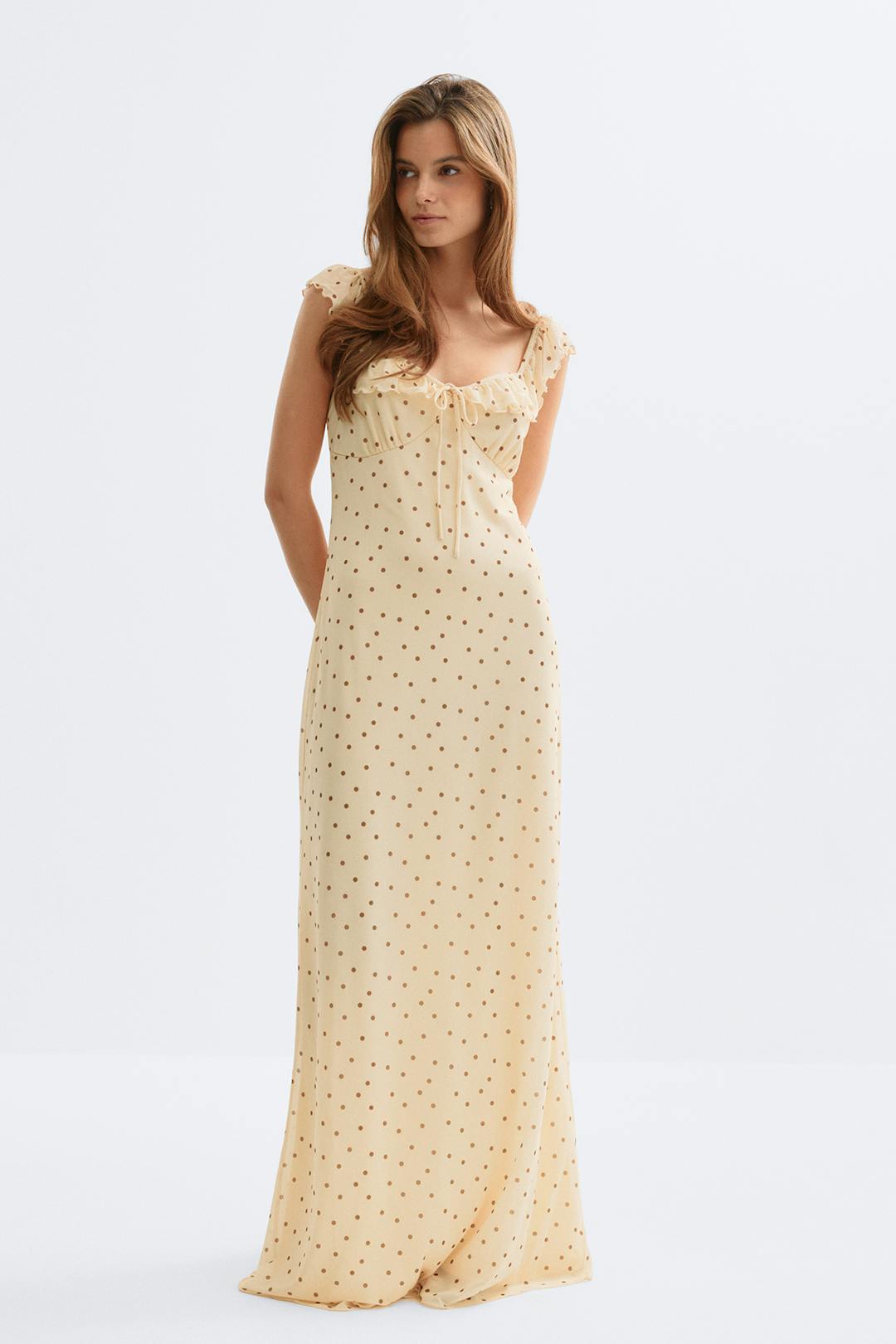 Gina Tricot frill maxi dress