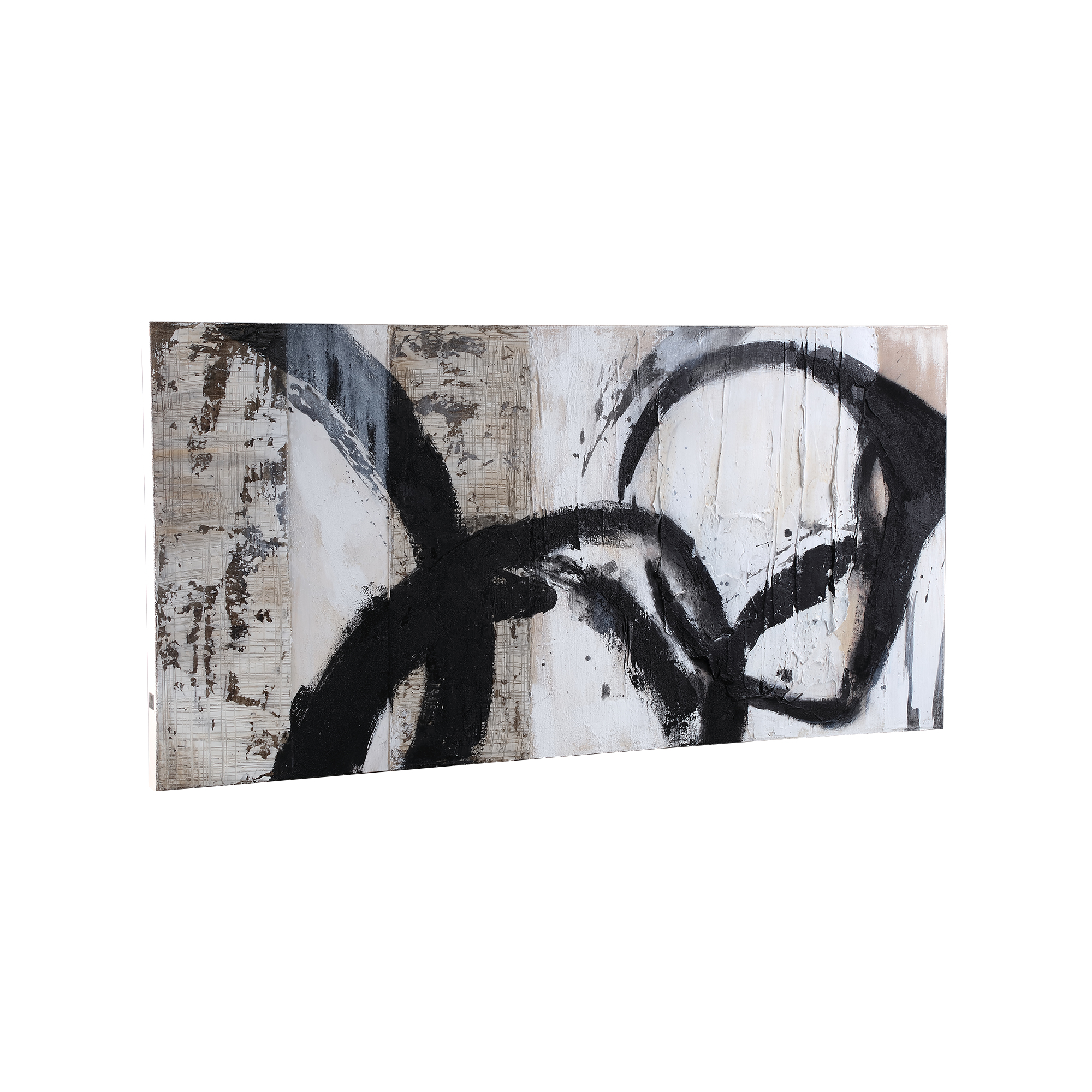 Canvas Noa zwart 120x60 cm