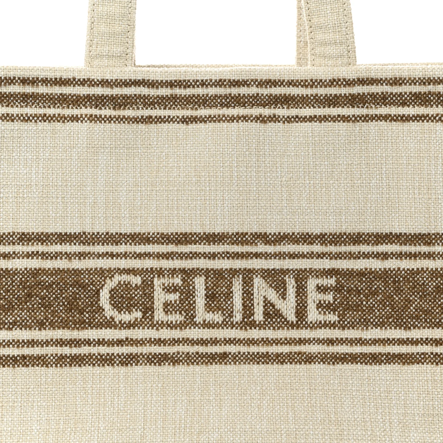 Jacquard Striped Large Cabas Thais Tobacco Tan - Top Club
