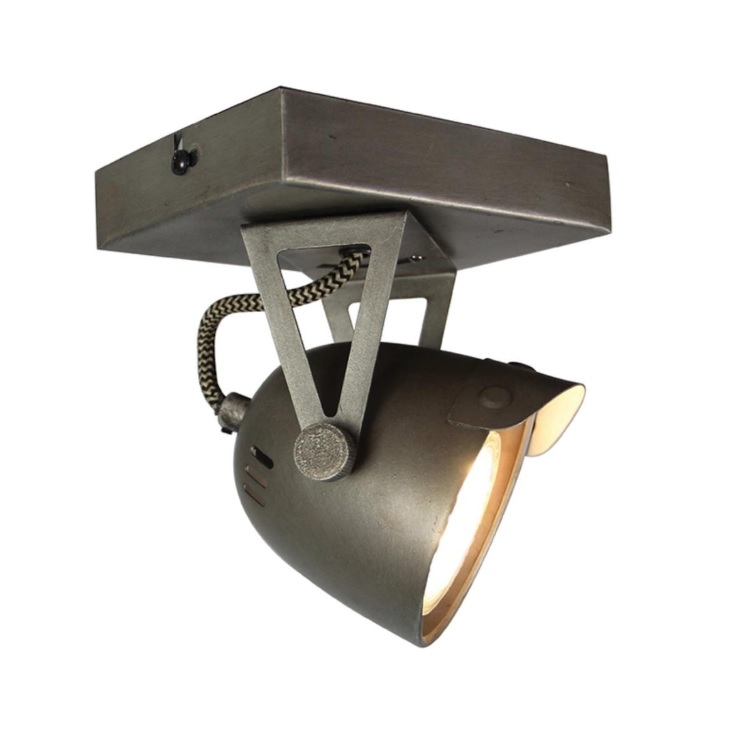 Spot Cap LED 1-lichts 14x10x14 cm Burned steel