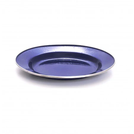 Campfire ENAMEL DINNER SET complete enameled tableware set for 4 people – blue