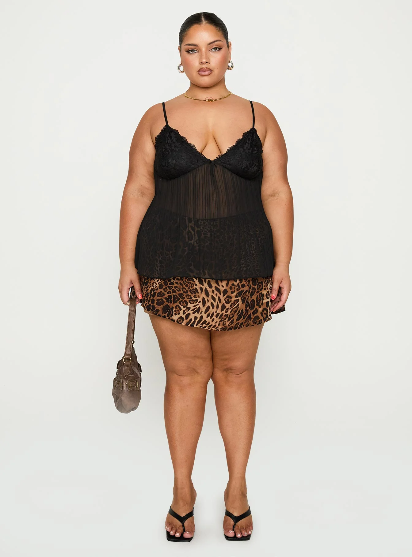 Zami Pleat Top Black Curve