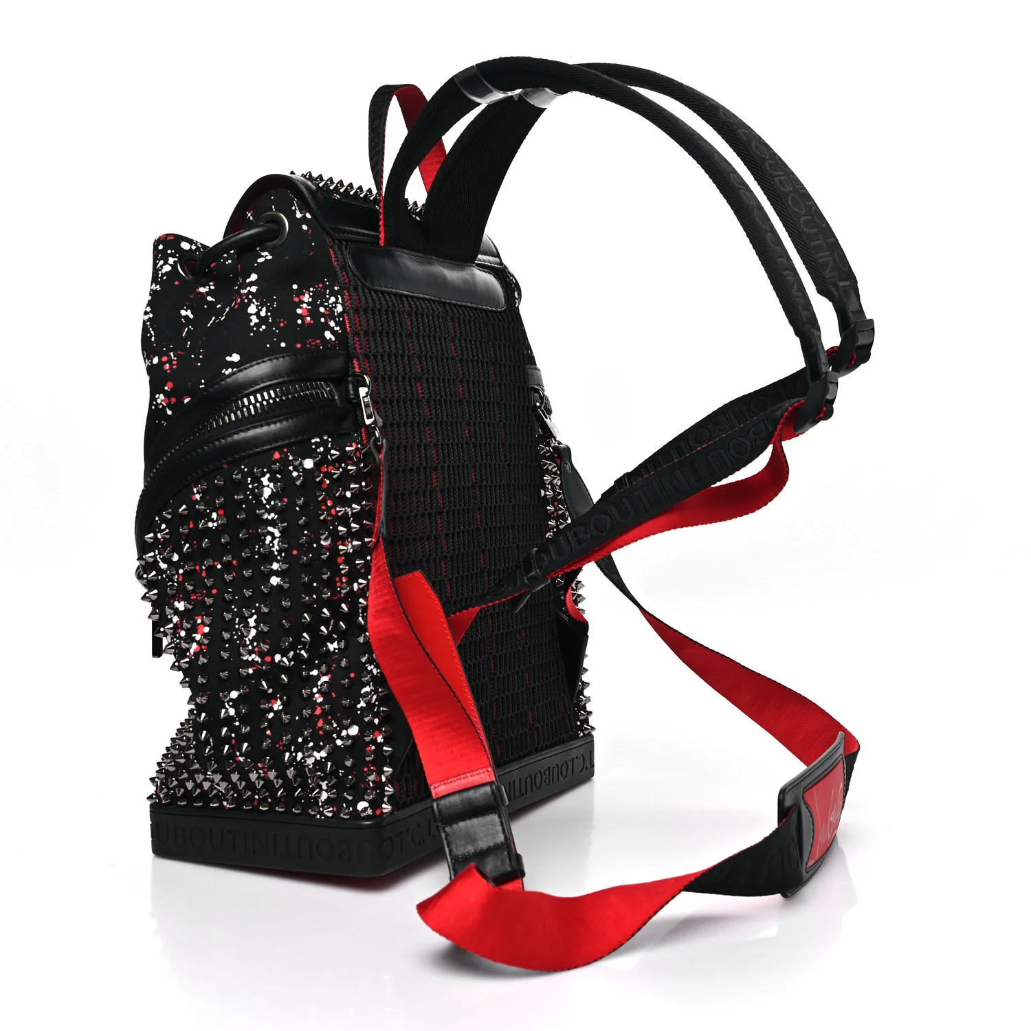 Canvas Splash Print Spiked Explorafunk Backpack Multicolor - Top Club