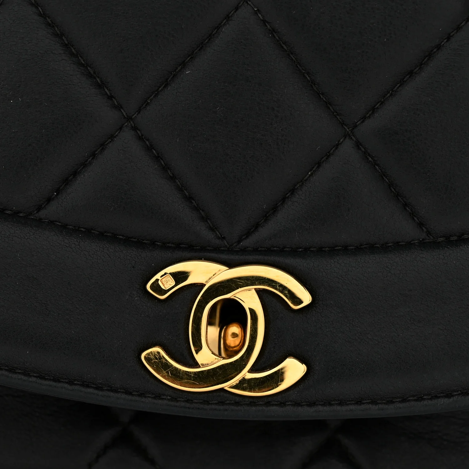 Lambskin Quilted Small Single Flap Black - Top Club