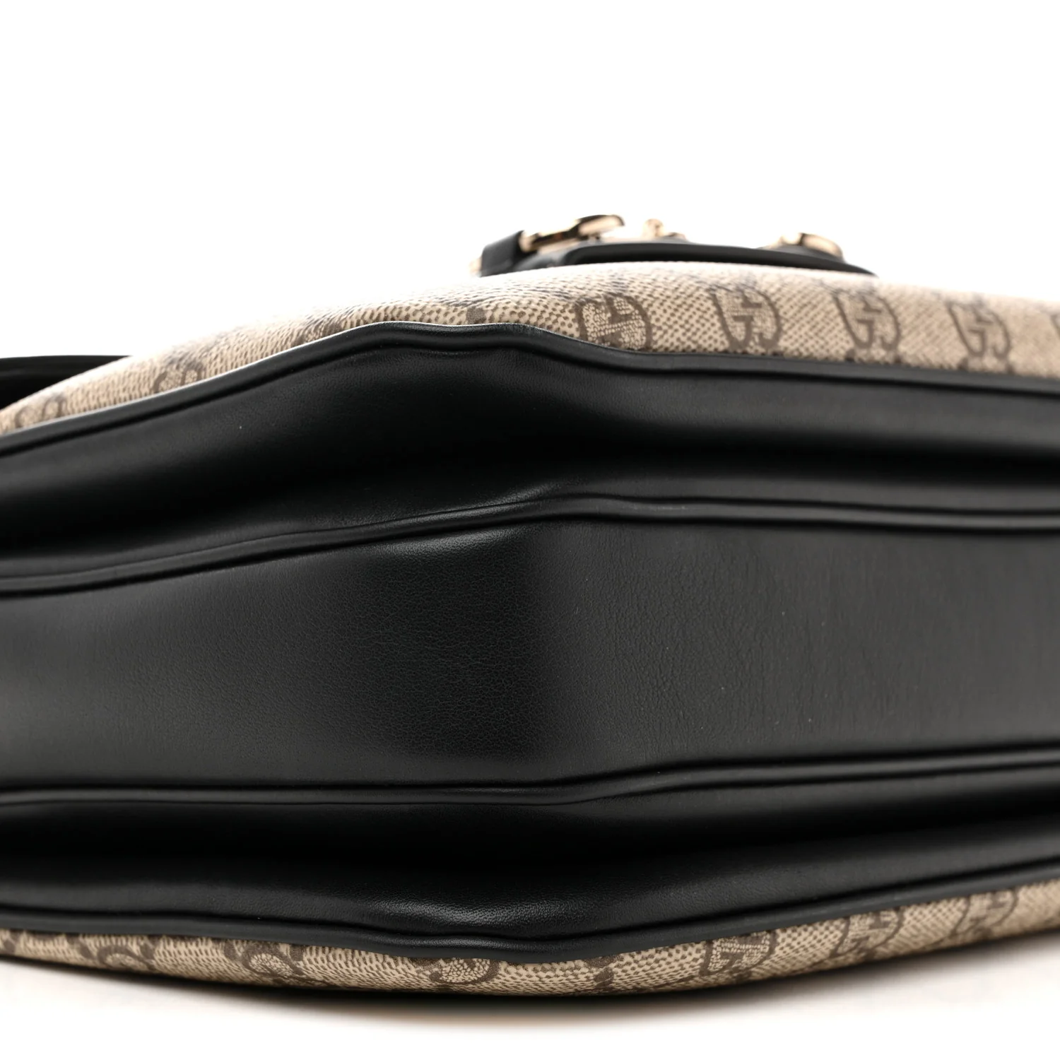 GG Supreme Monogram Horsebit 1955 Soft Small Shoulder Bag Beige Black - Top Club