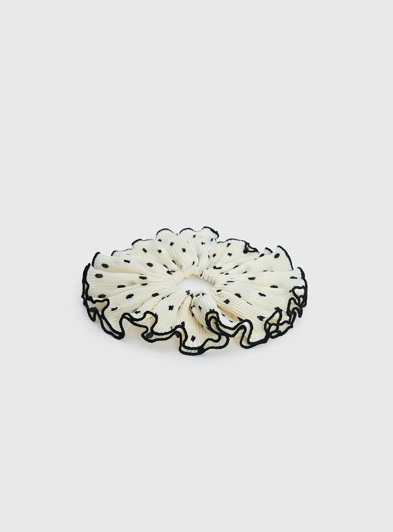 Greatest Gift Scrunchie White Polka Dot