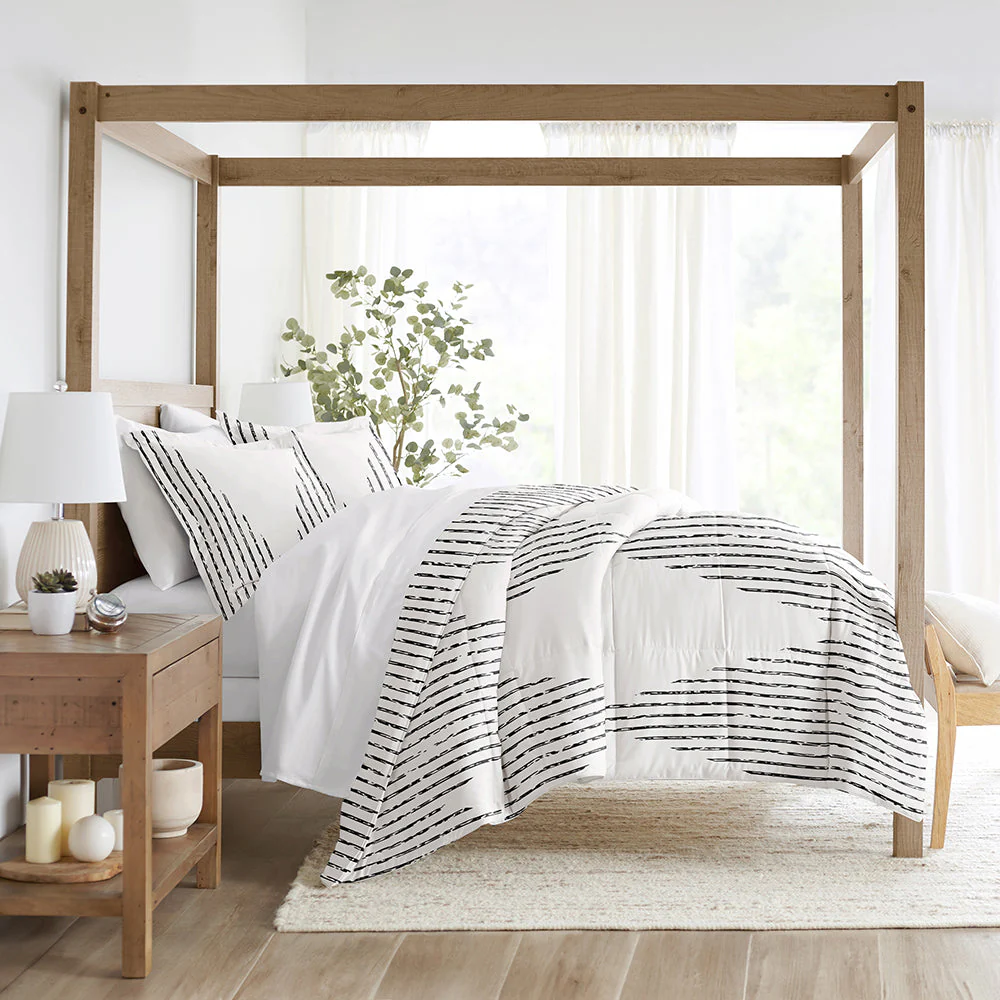 Diamond Stripe Down-Alternative Comforter Set (Sale)