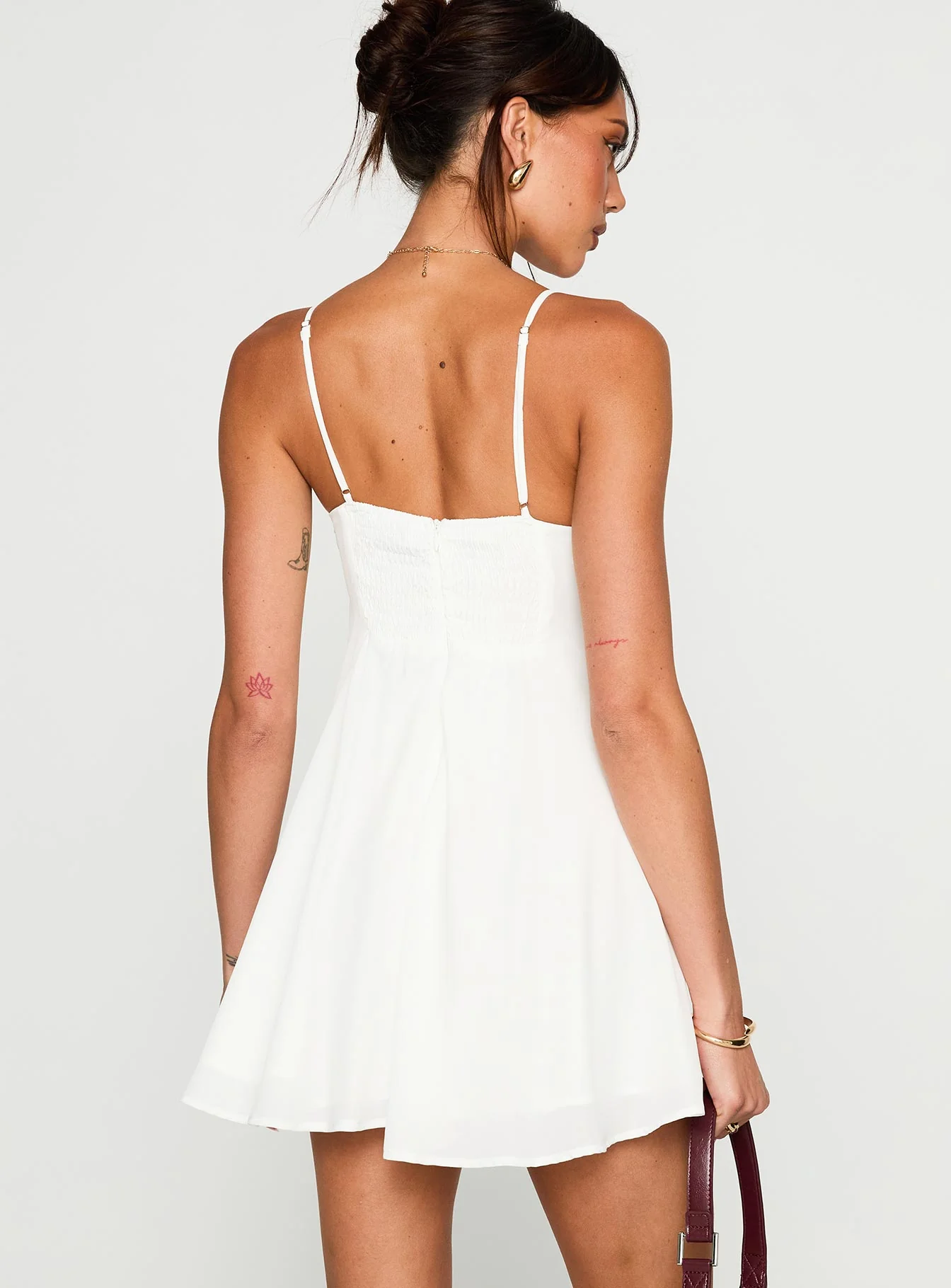 Moon Quartz Mini Dress White